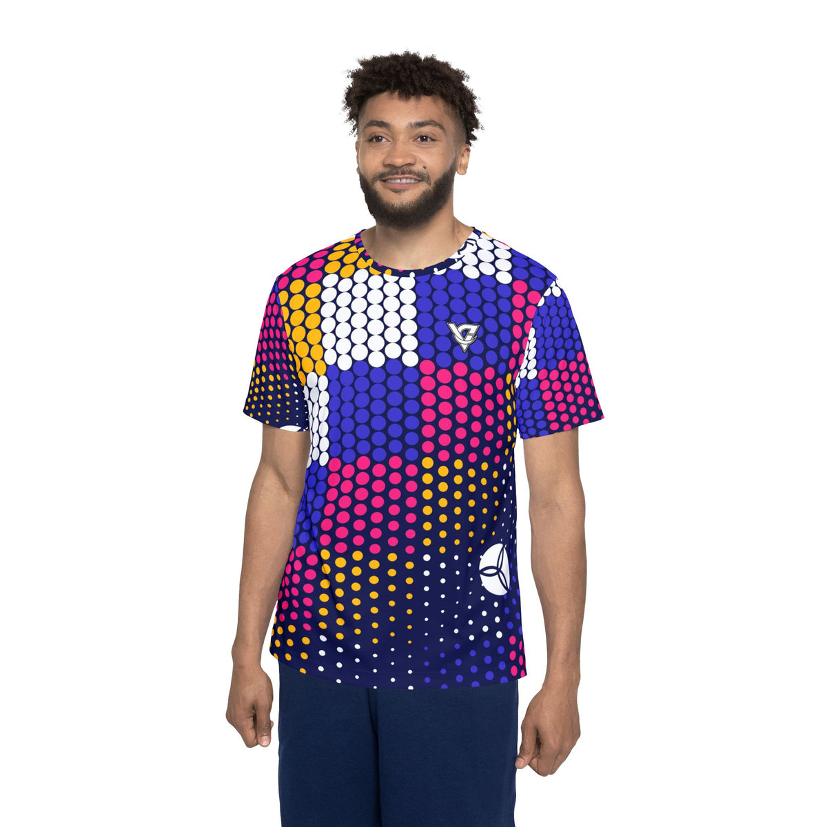 Volleyball Royal Flame Halftone Pulse Men's Sports Jersey