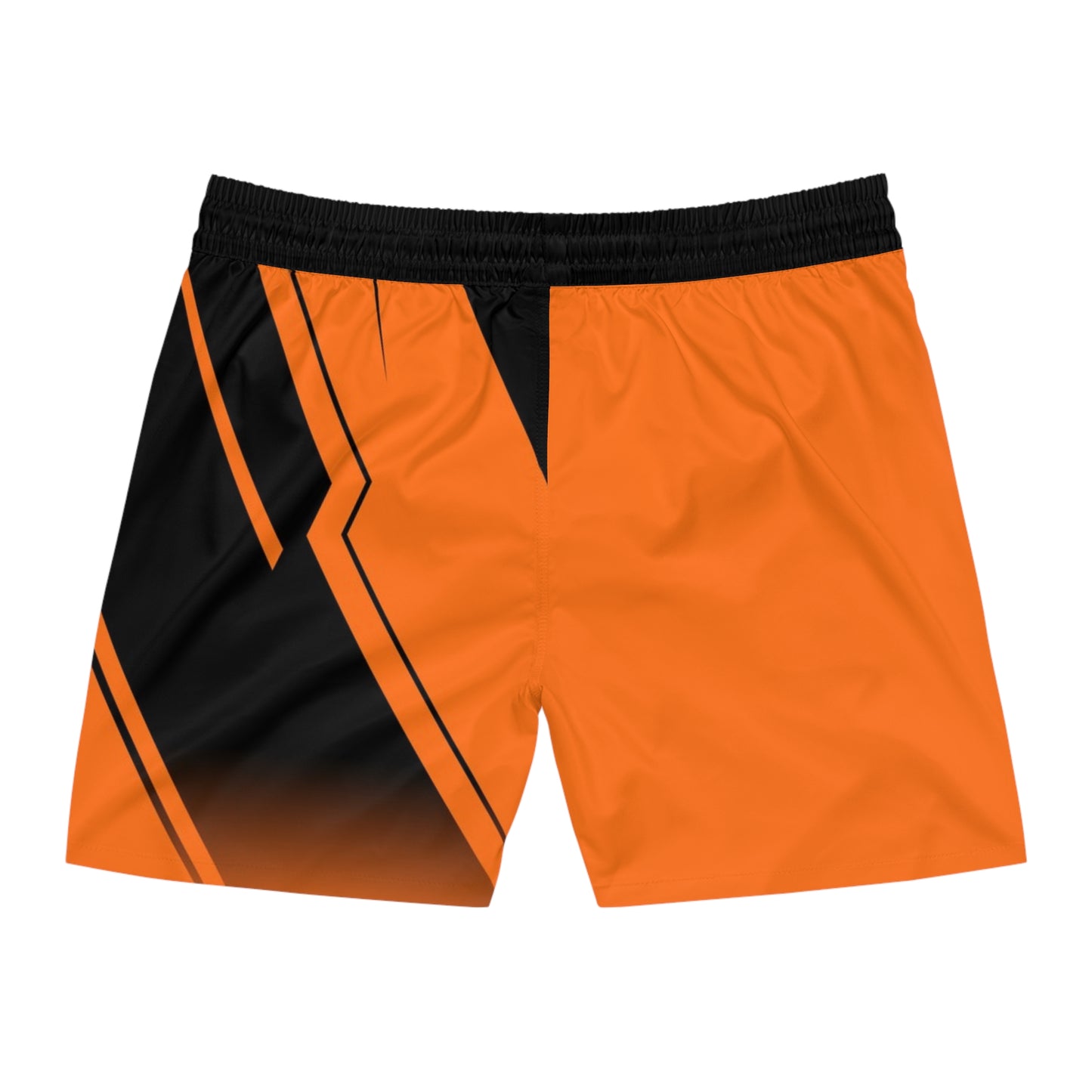 Men's Orange Black Athletic Jogger Shorts Lightweight Sports & Lounge Wear - No Pockets