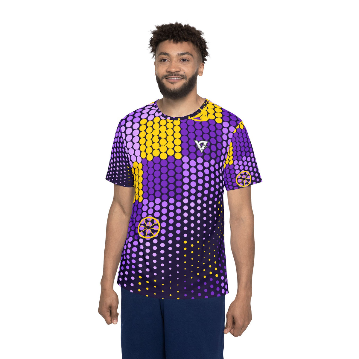 Cycling Ultra Grape Halftone Pulse Men's Sports Jersey