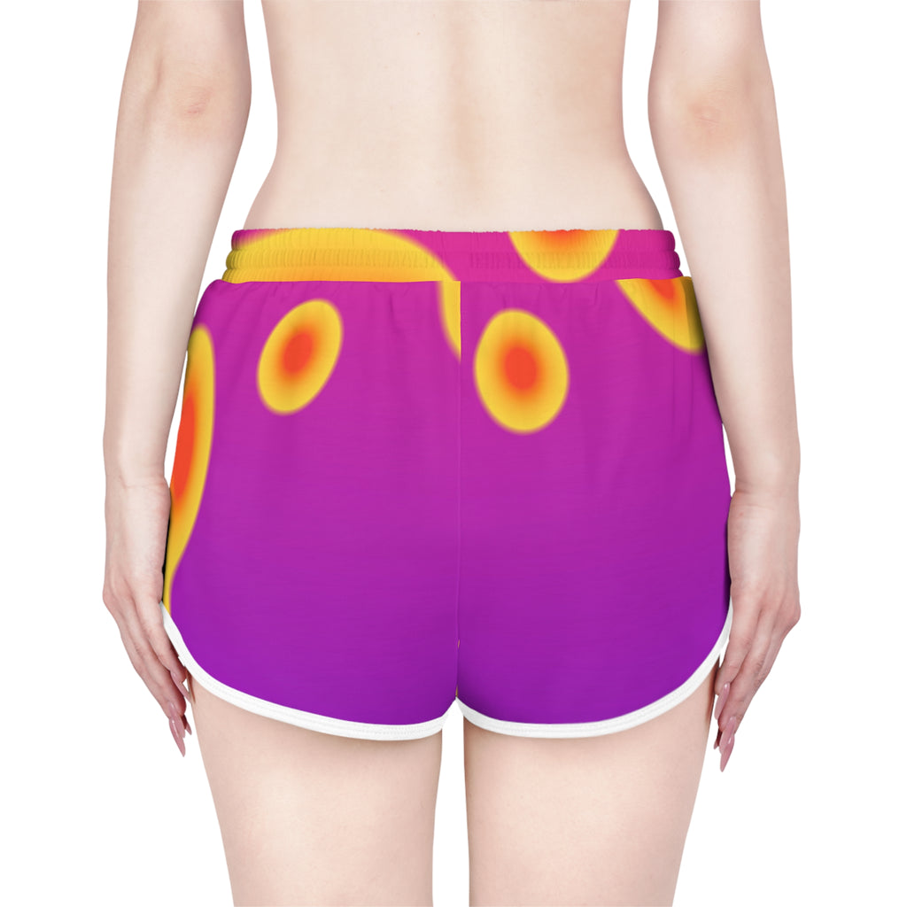 Women's Lava Lamp Relaxed Shorts – Colorful All-Over Print Running & Workout Shorts
