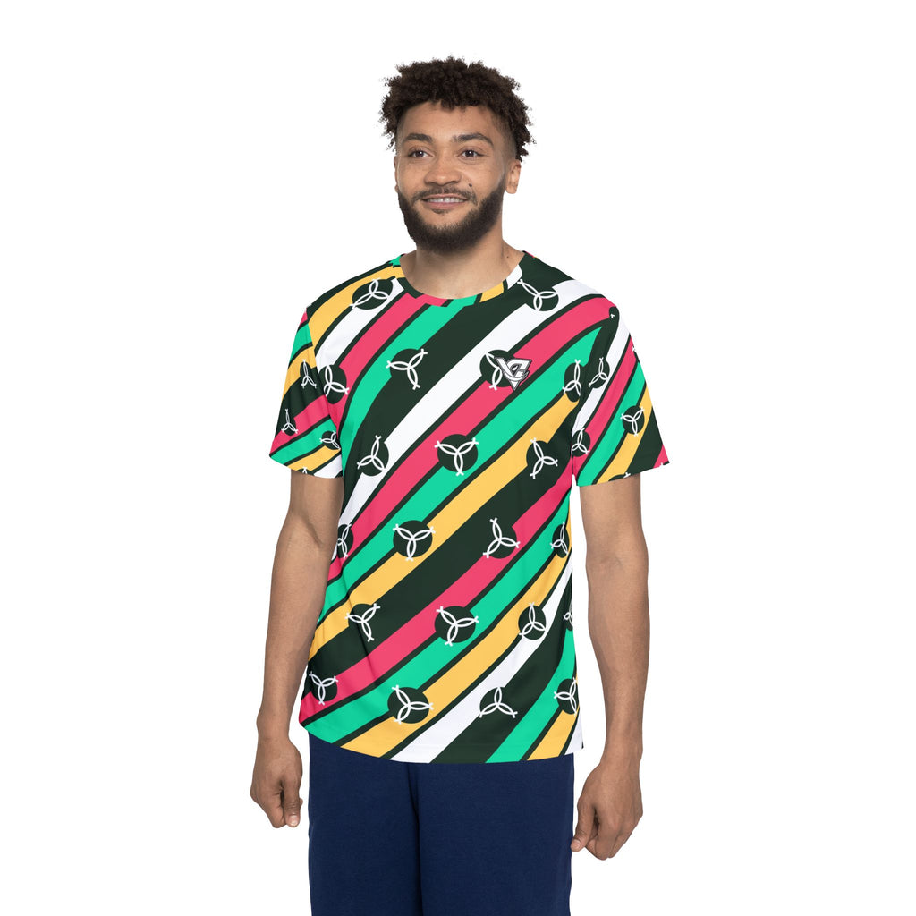 Volleyball Watermelon Stripe Surge Men's Sports Jersey