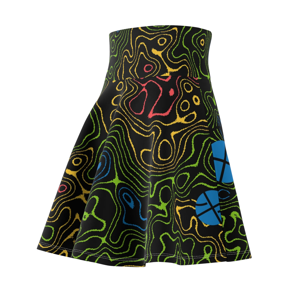 Basketball Rainbow Rally Topo Trail Women's Athletic Skater Skirt
