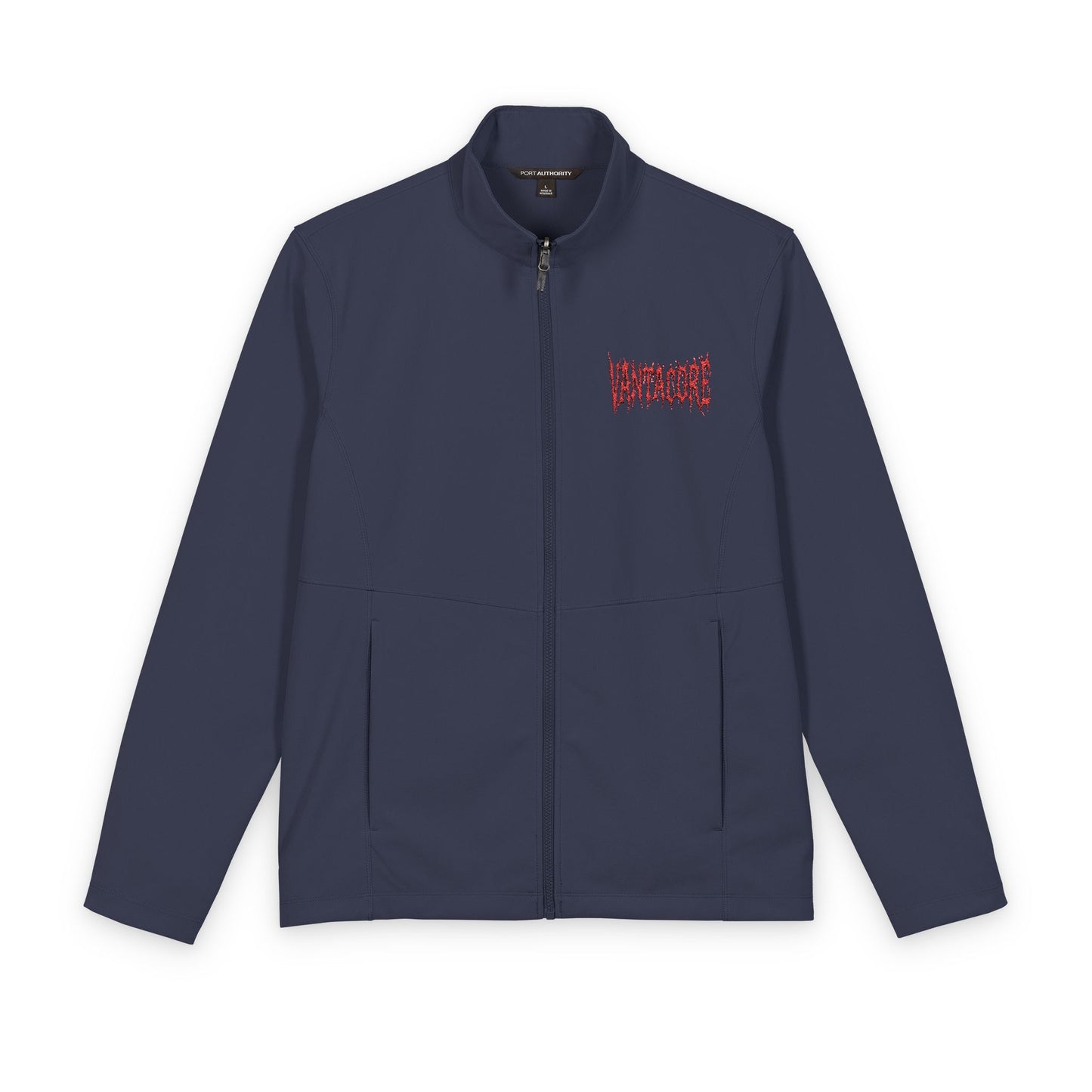 Men's Soft Shell Jacket with Red Floral 'Grateful' Chest Logo