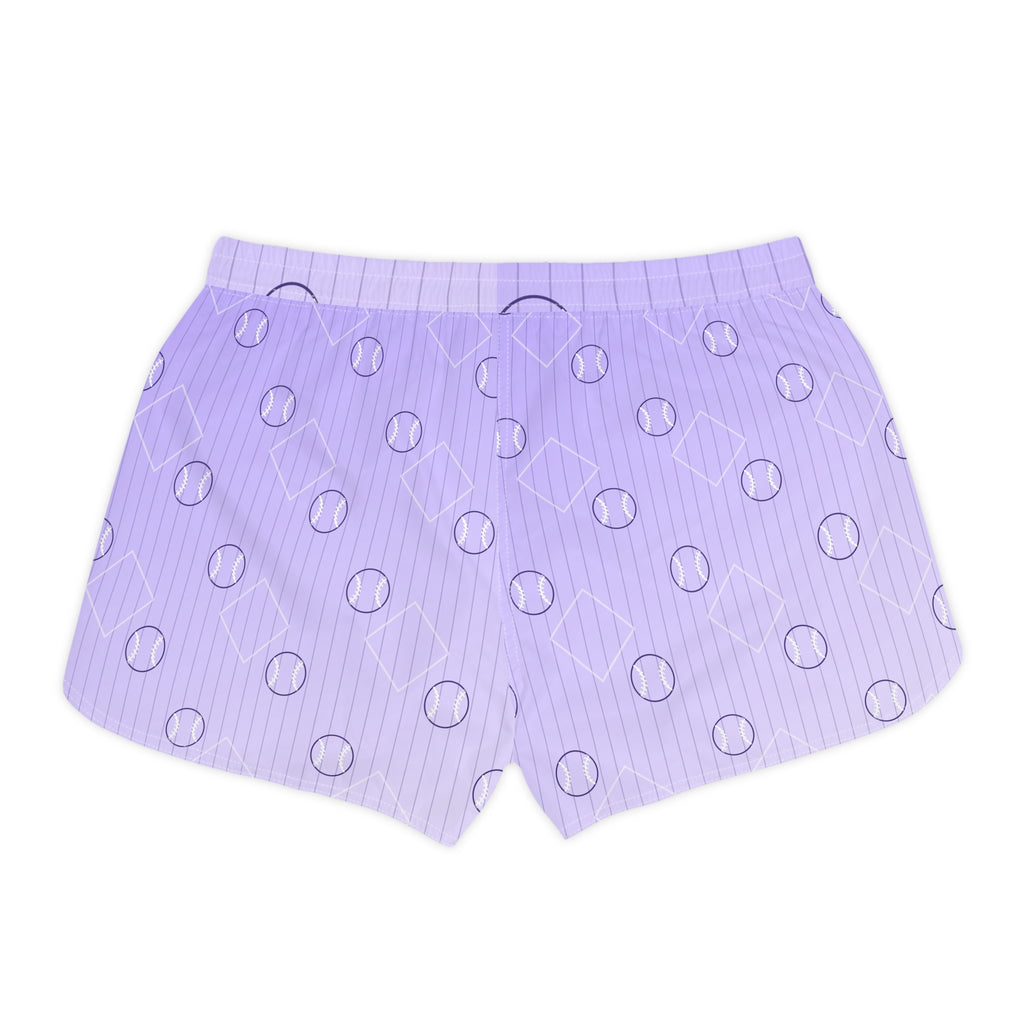 Baseball & Softball Lavender Mist Diamond Stitch Women's Athletic Shorts with Pockets