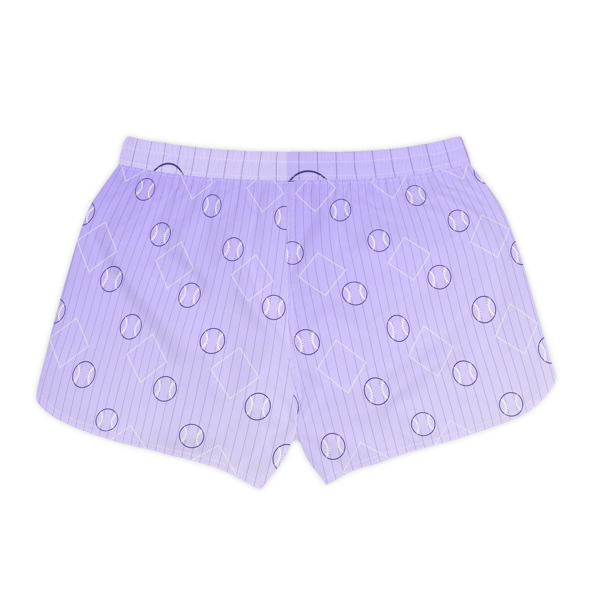 Baseball & Softball Lavender Mist Diamond Stitch Women's Athletic Shorts with Pockets