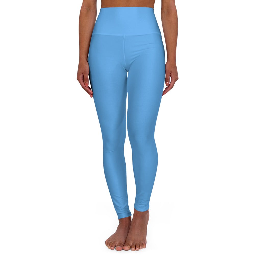 Sky Blue Essential High-Waisted Yoga Leggings