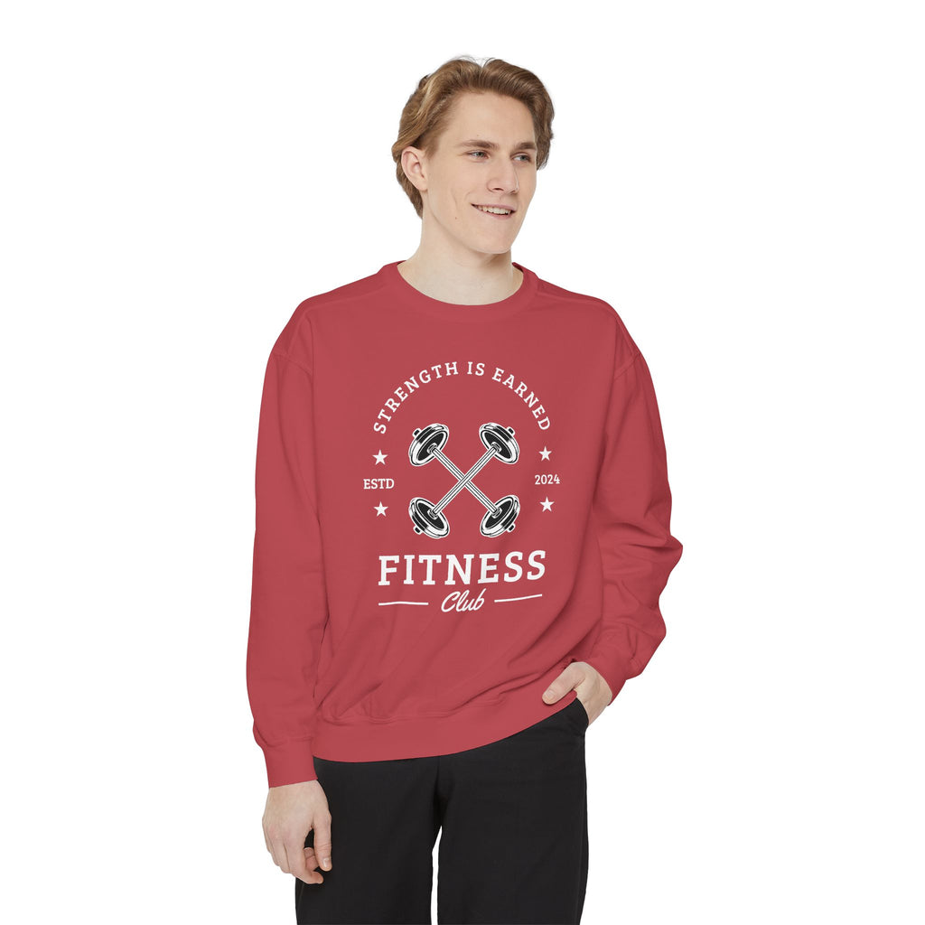 Fitness Club Sweatshirt | "Strength Is Earned" Crewneck