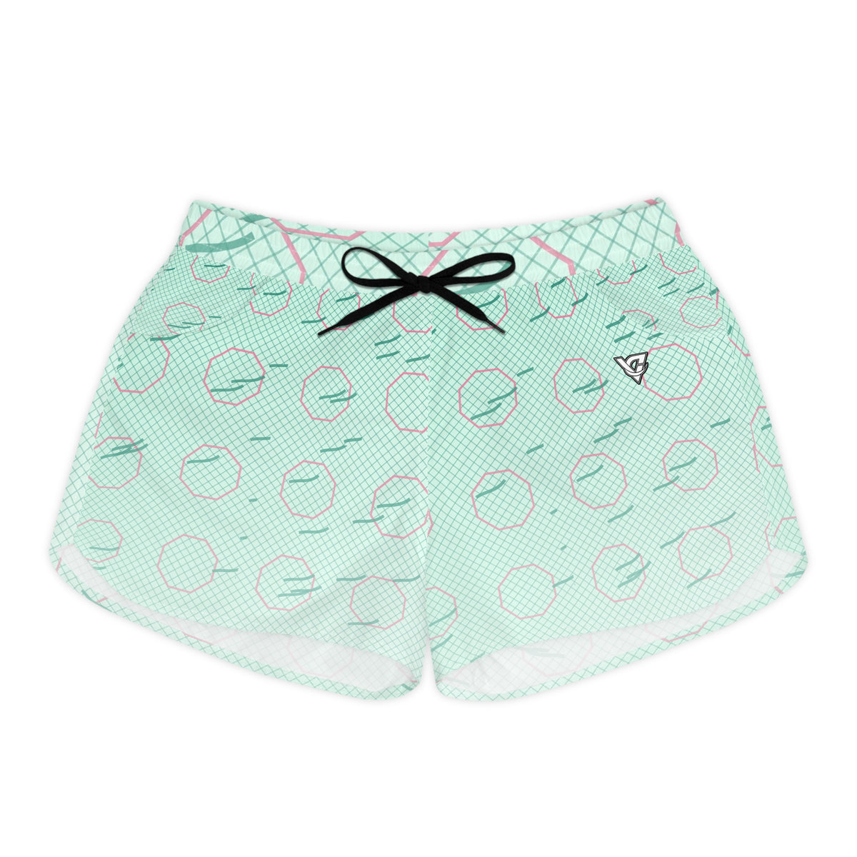 Combat Sports Mint Glow Cage Mesh Women's Athletic Shorts with Pockets