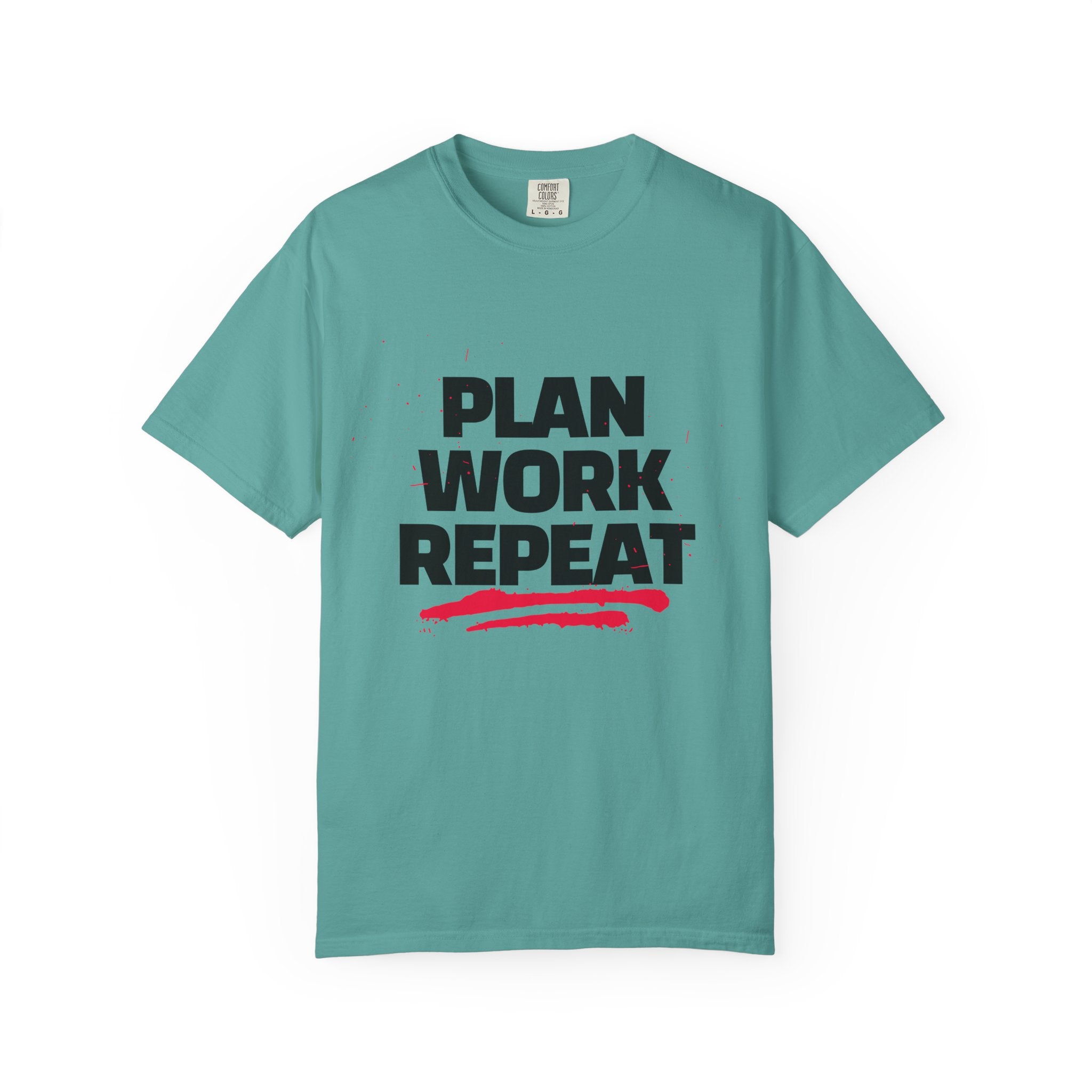 Plan Work Repeat | Motivational Graphic Tee