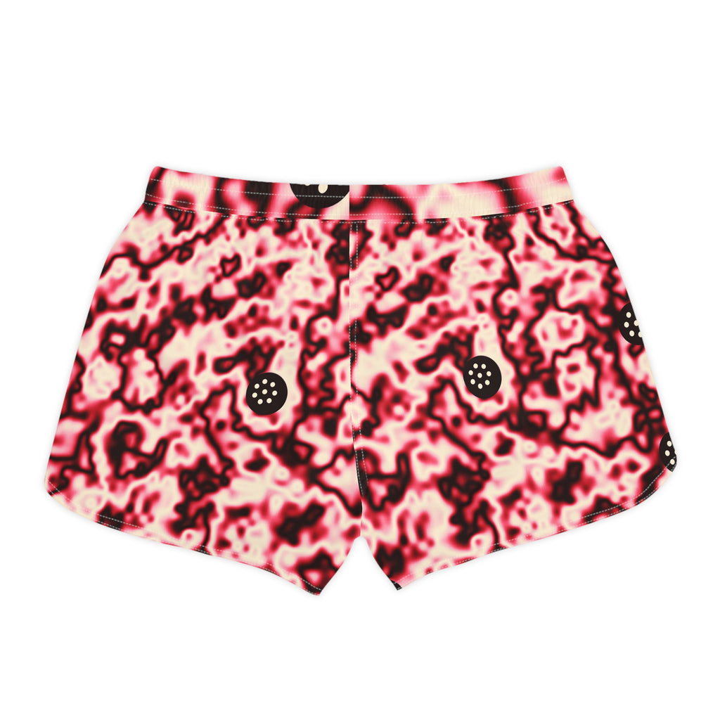 Pickleball Ruby Rush Marble Flow Women's Athletic Shorts with Pockets