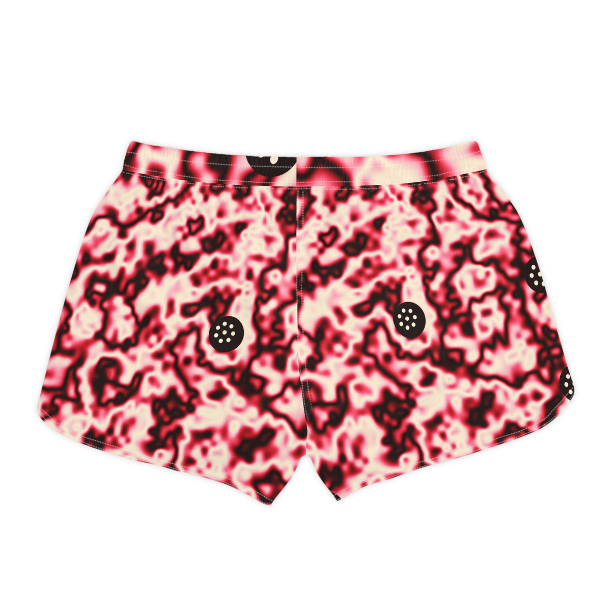 Pickleball Ruby Rush Marble Flow Women's Athletic Shorts with Pockets