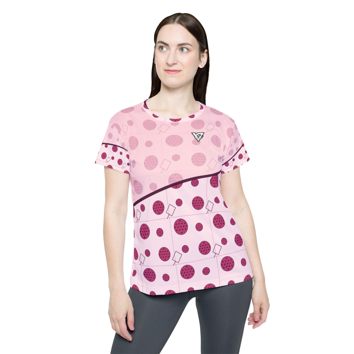 Pickleball Blush Rose Dink Dot Women's Sports Jersey