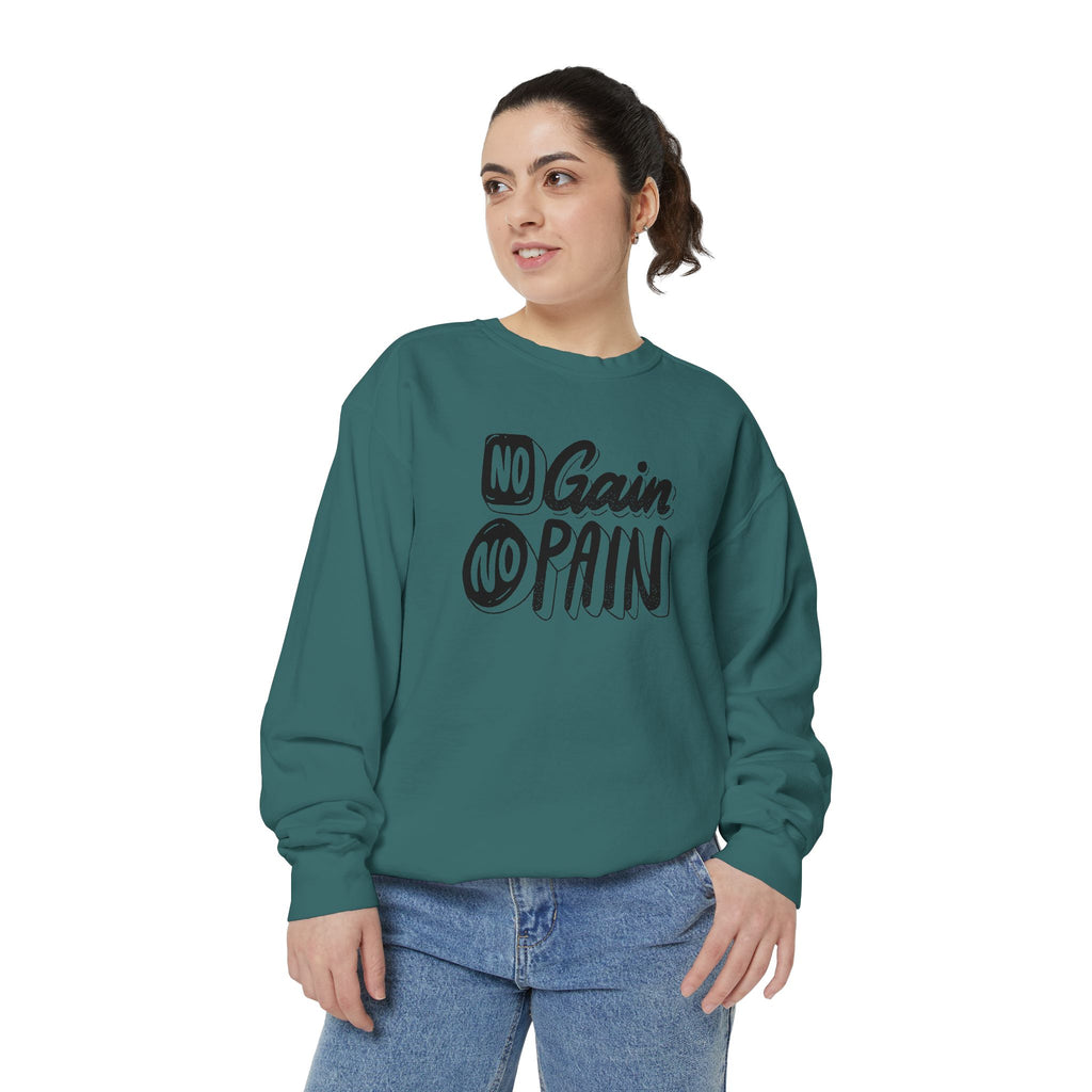 No Gain No Pain Sweatshirt | Motivational Fitness Crewneck