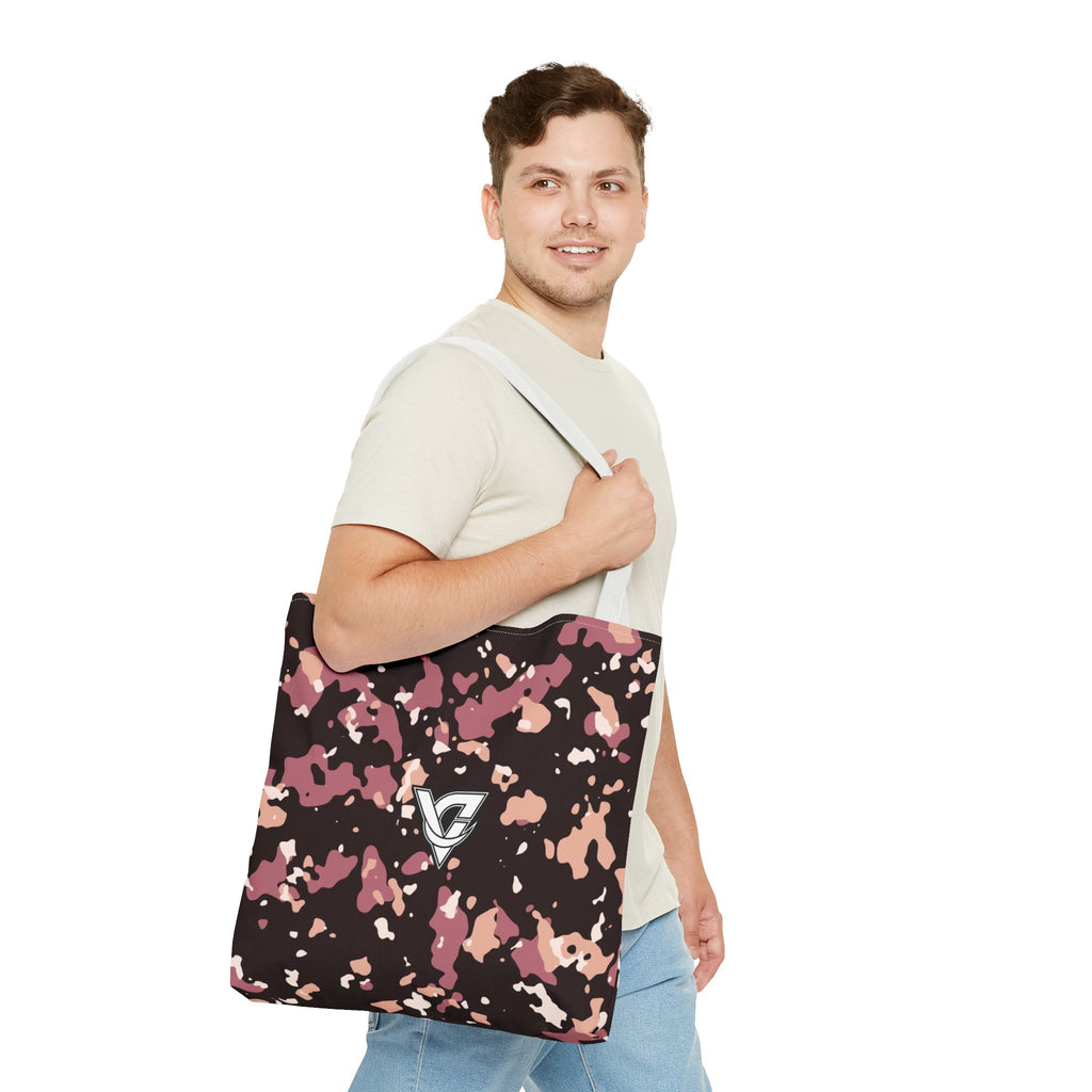 Rose Gold Splatter Tote Bag — All-Over Print Gym & Everyday Tote