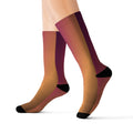 Plum Spice Ombre Athletic Crew Socks