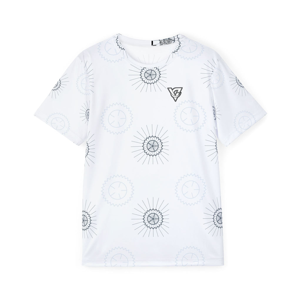 Cycling Arctic White Chainring Men's Sports Jersey