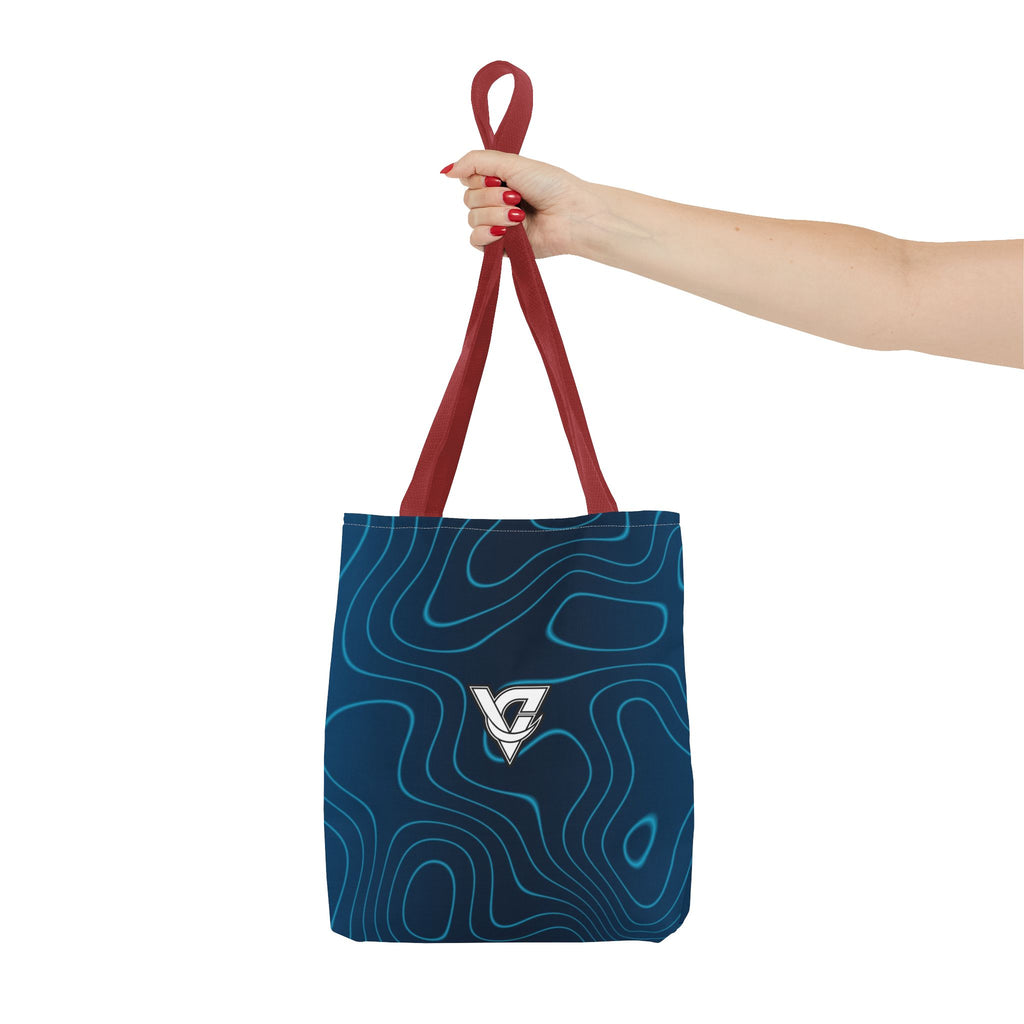 Ocean Topo Tote Bag — All-Over Print Gym & Everyday Tote