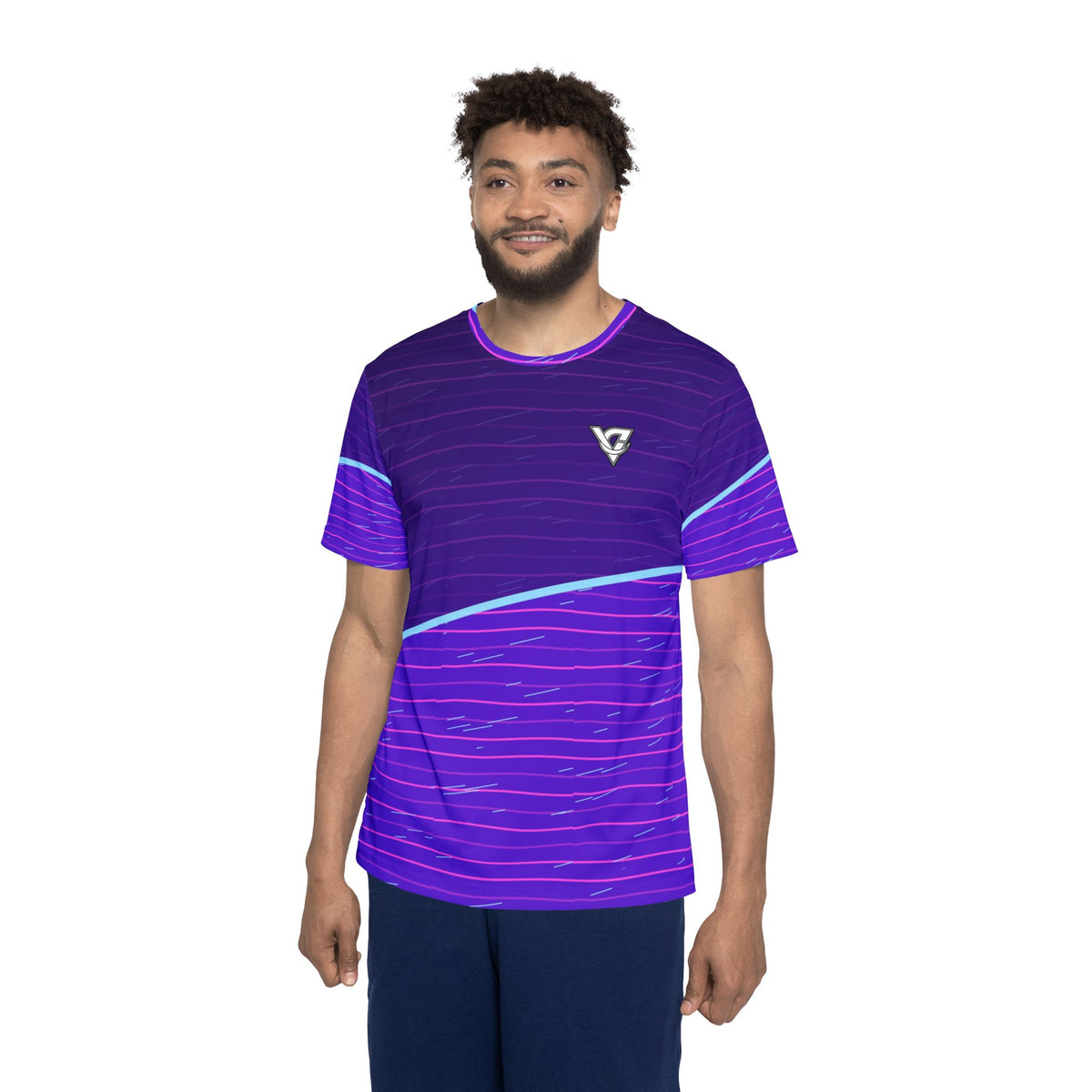 Running Ultra Violet Pace Lanes Men's Sports Jersey