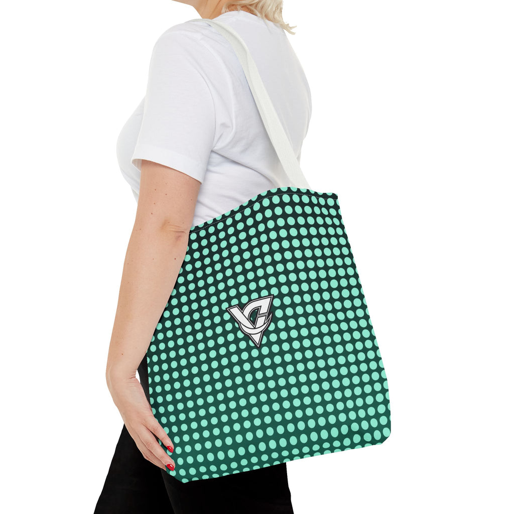 Mint Halftone Tote Bag — All-Over Print Gym & Everyday Tote