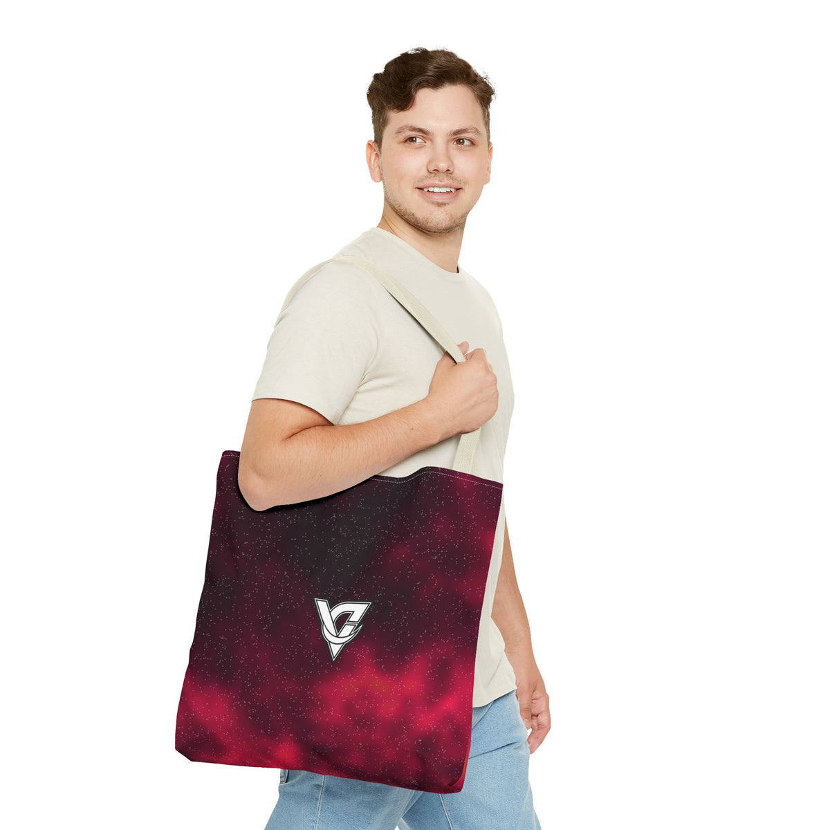 Infrared Galaxy Tote Bag — All-Over Print Gym & Everyday Tote