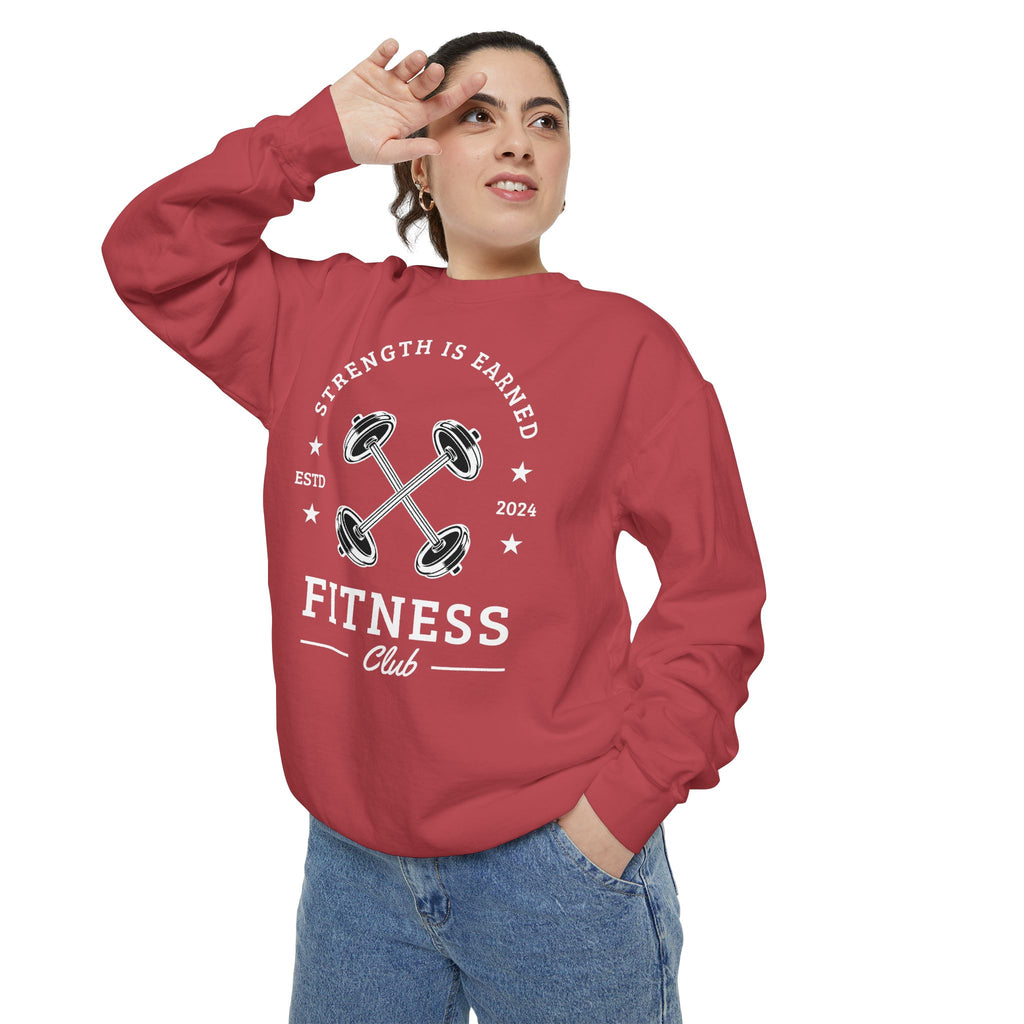 Fitness Club Sweatshirt | "Strength Is Earned" Crewneck