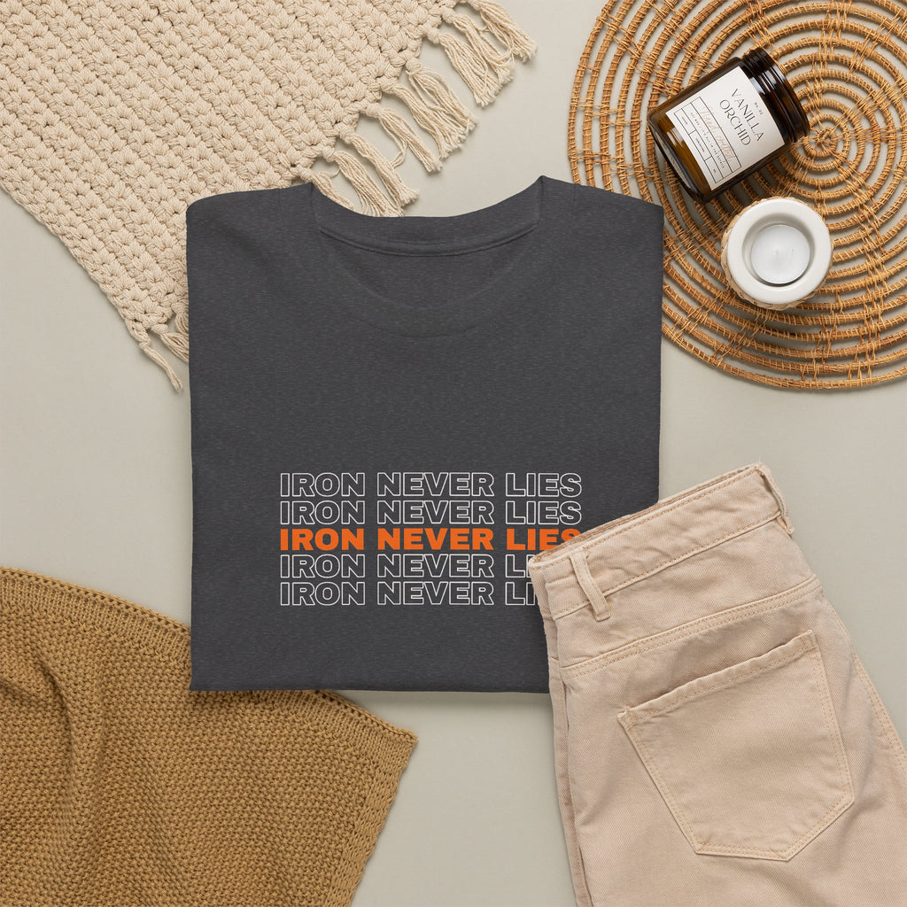 Iron Never Lies | Men's Graphic Gym T-Shirt