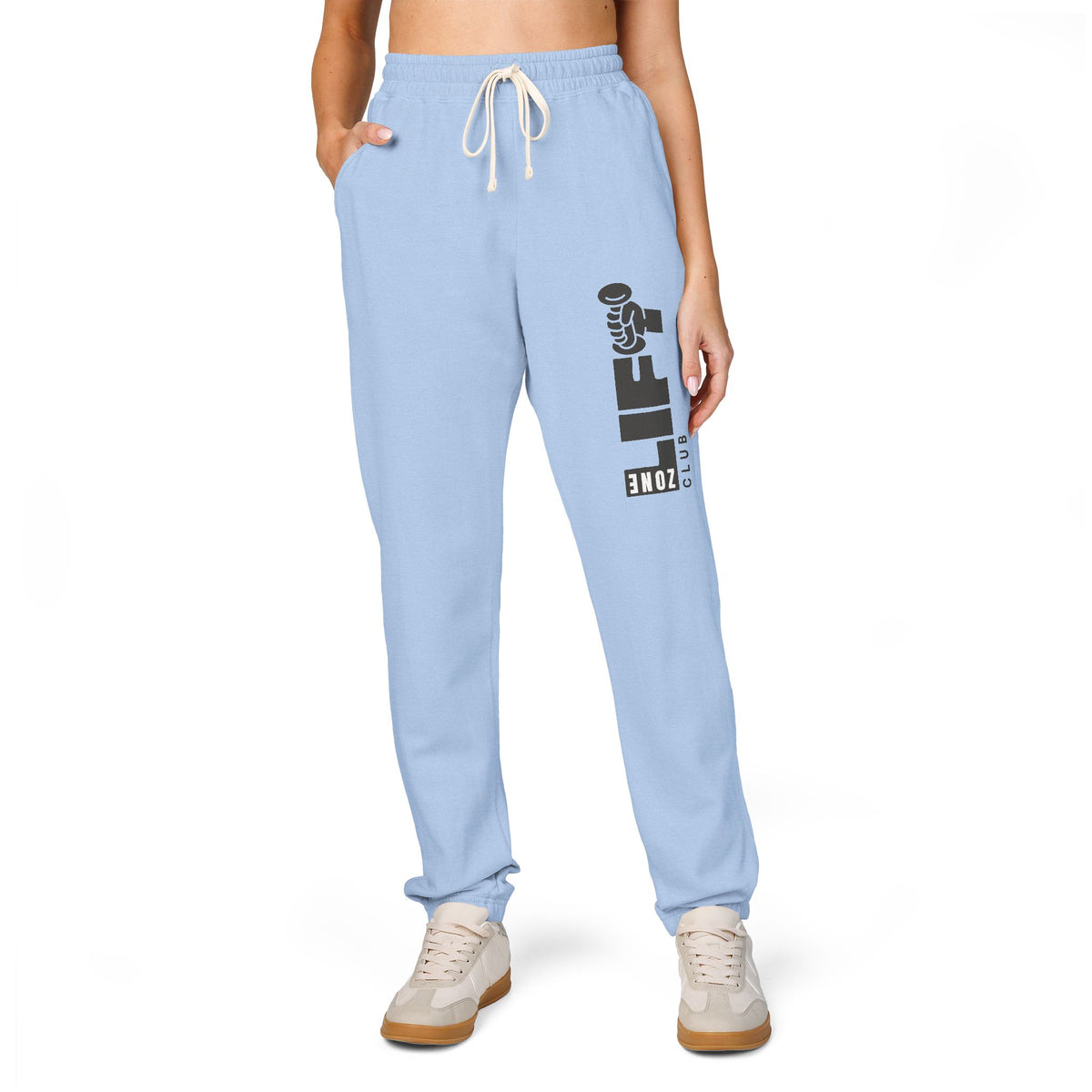 LIFT Zone Club Graphic Sweatpants — Garment-Dyed Fleece Joggers