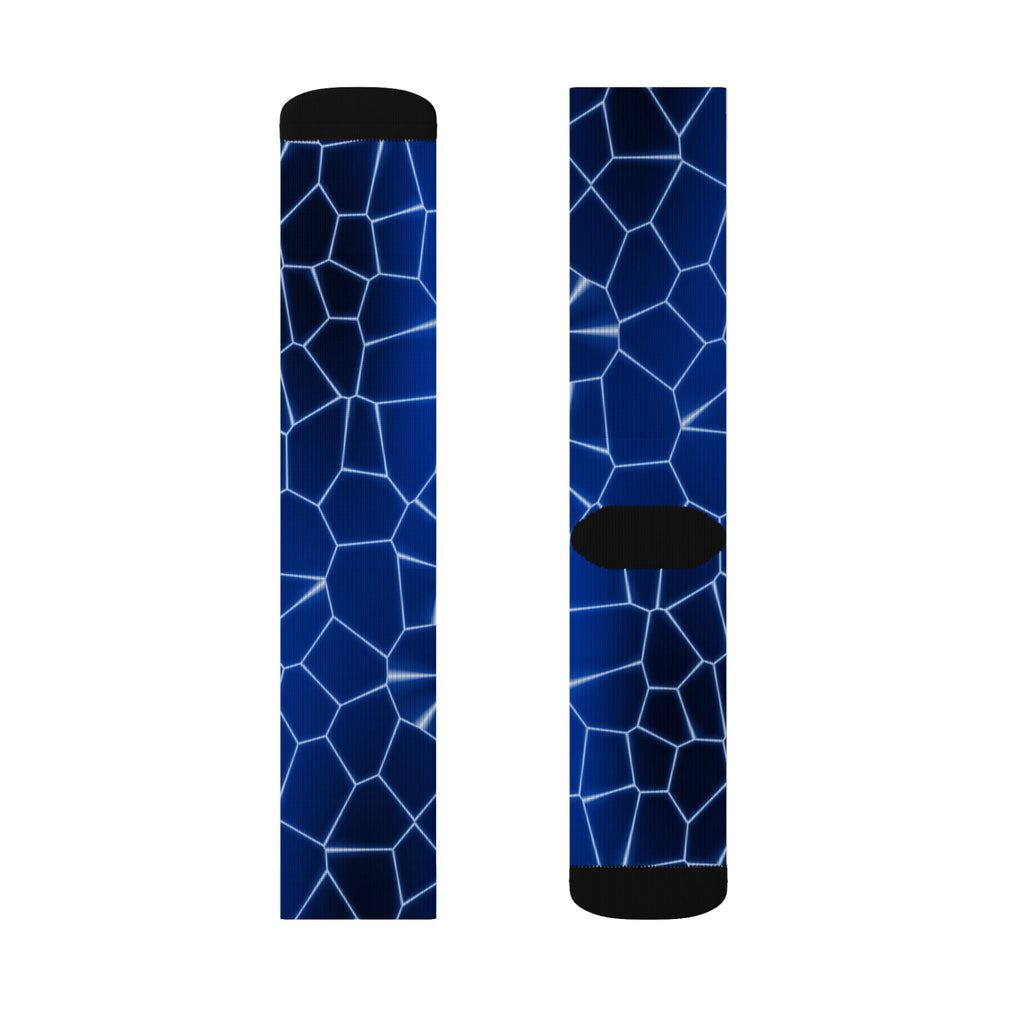 Cobalt Rift Athletic Crew Socks