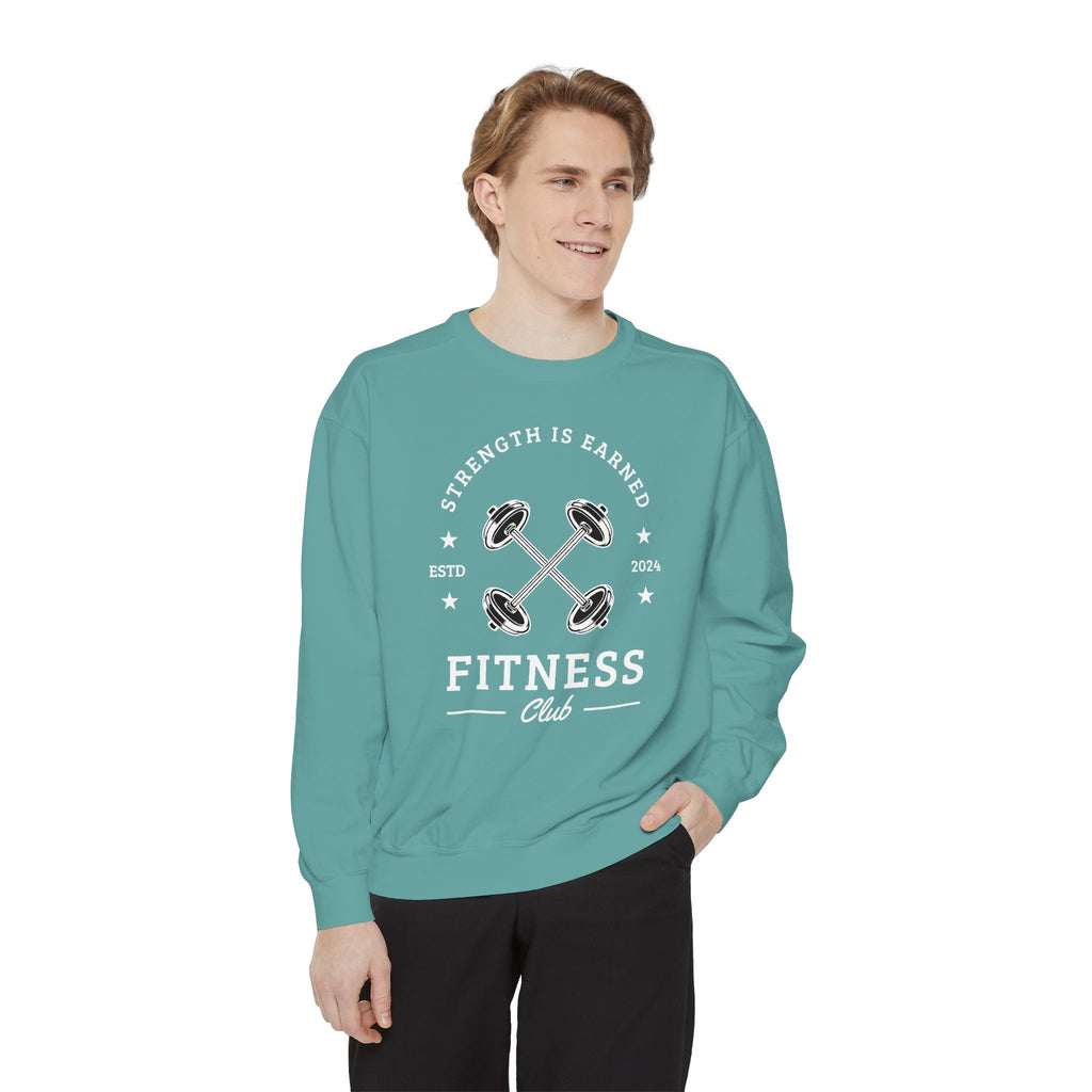 Fitness Club Sweatshirt | "Strength Is Earned" Crewneck