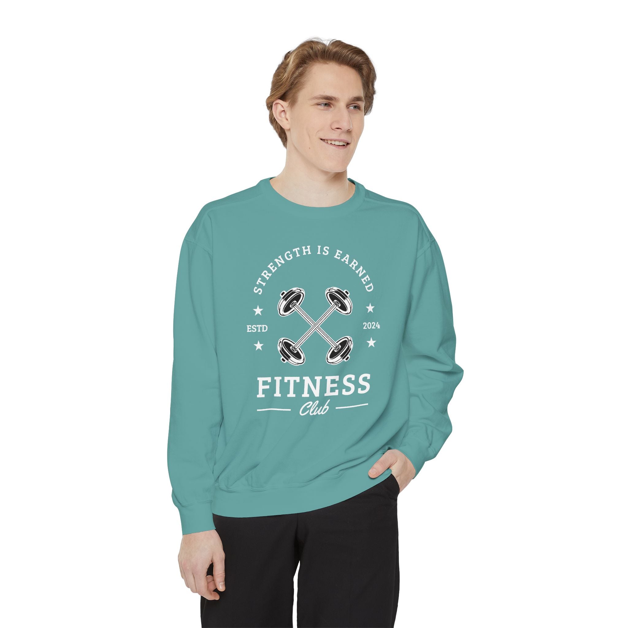 Fitness Club Sweatshirt | "Strength Is Earned" Crewneck
