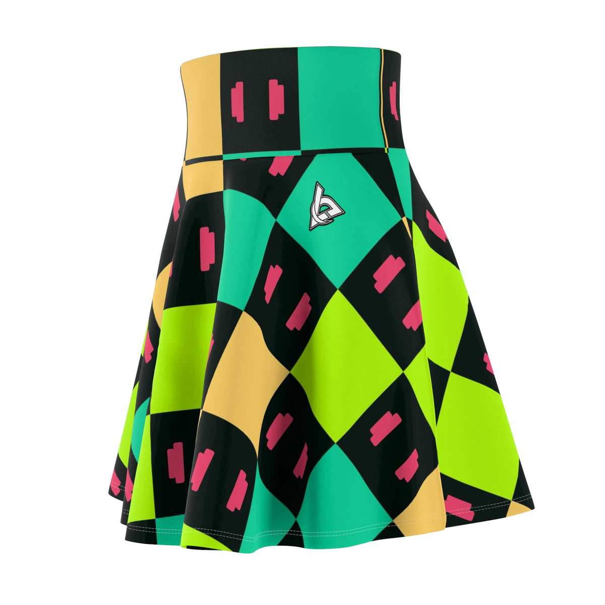 Training & Gym Emerald Zest Checker Drive Women's Athletic Skater Skirt