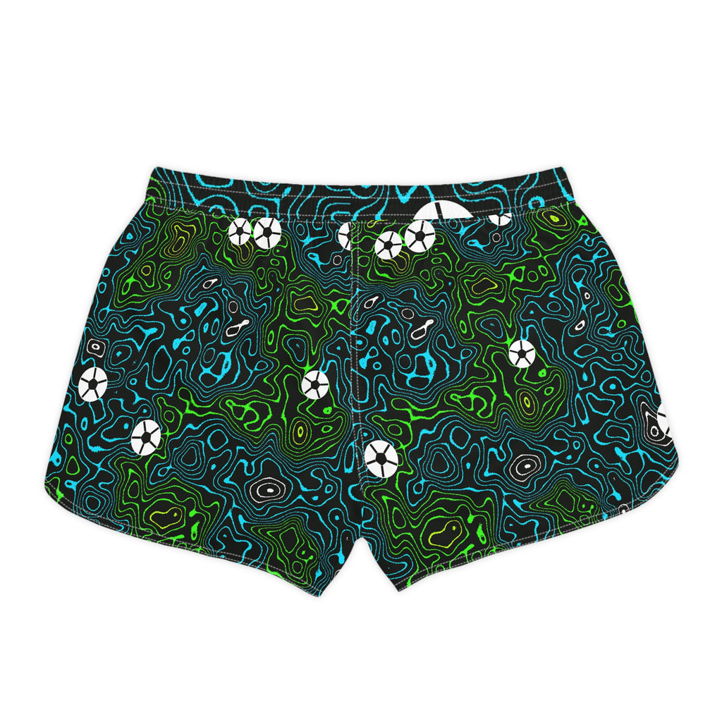Soccer Lime Riot Topo Trail Women's Athletic Shorts with Pockets