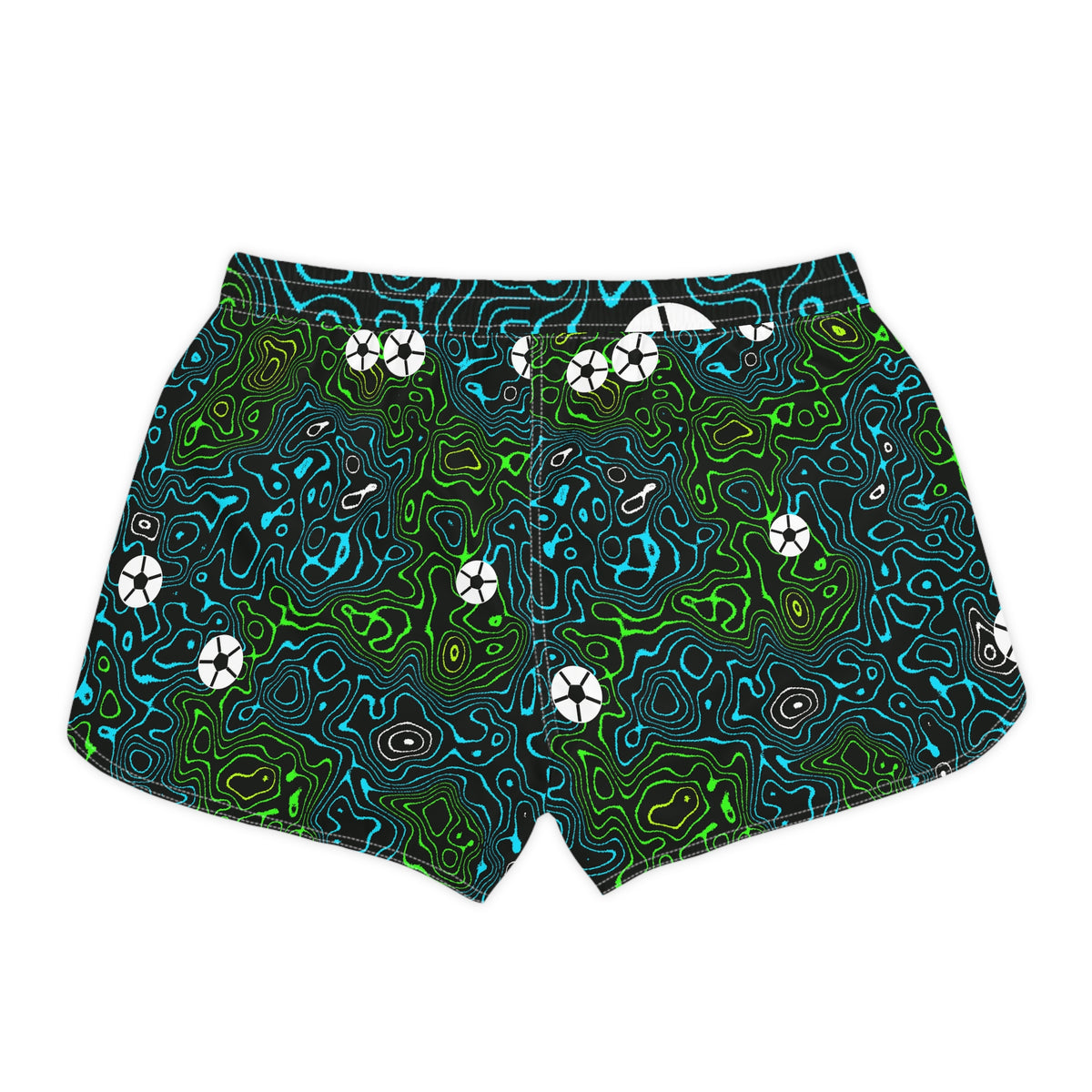 Soccer Lime Riot Topo Trail Women's Athletic Shorts with Pockets