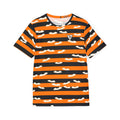 Halloween Pumpkin Orange Bat Stripe Multipurpose Athletic Shirt