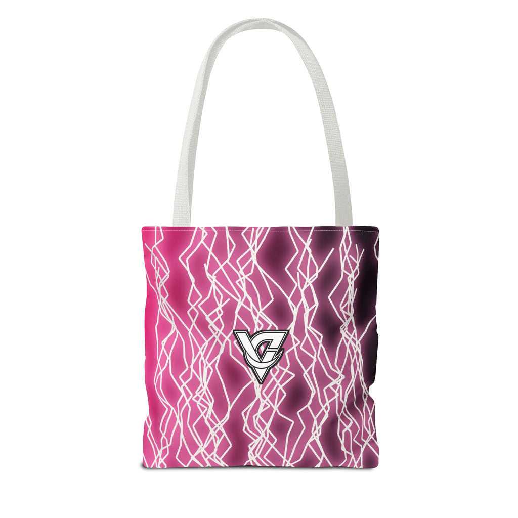 Hot Pink Lightning Tote Bag — All-Over Print Gym & Everyday Tote