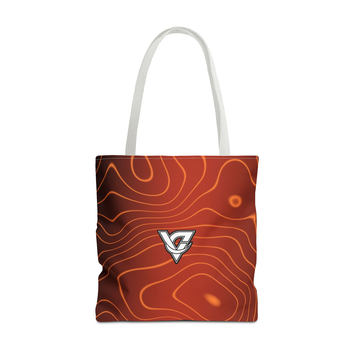 Sunset Orchard Topo Tote Bag — All-Over Print Gym & Everyday Tote