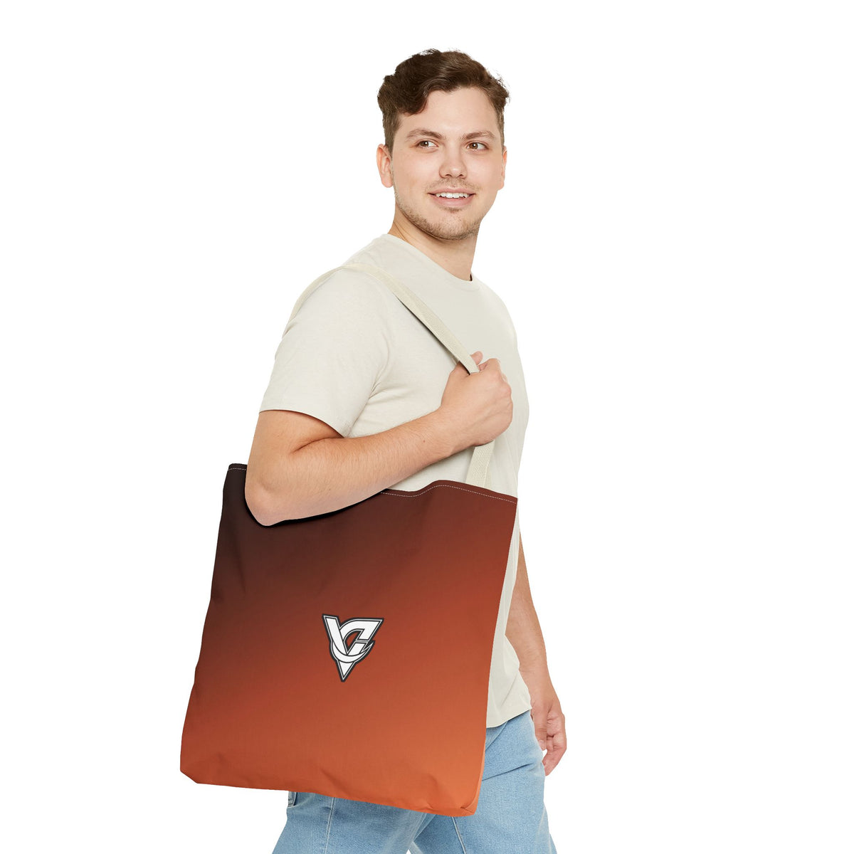 Terracotta Ombre Tote Bag — All-Over Print Gym & Everyday Tote
