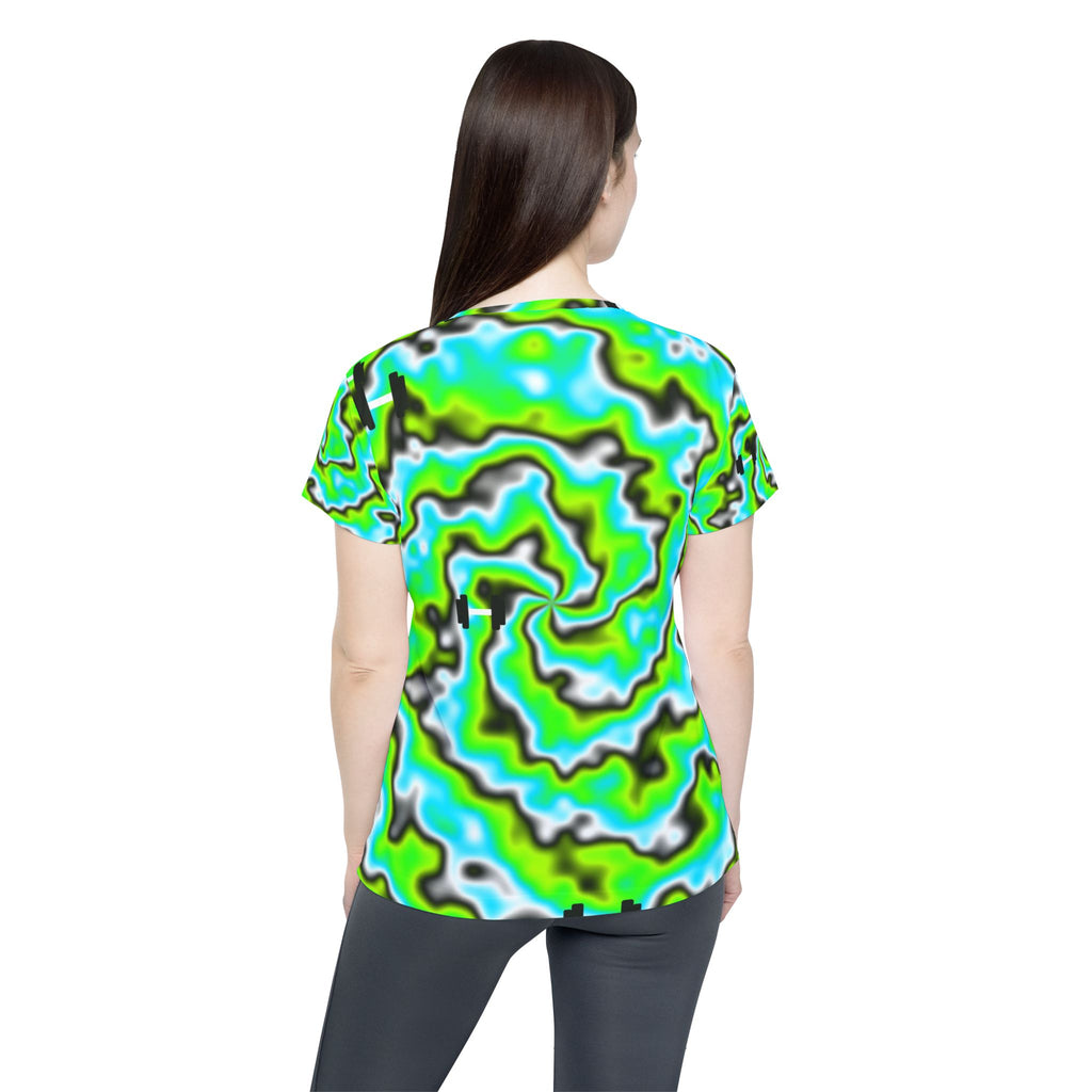 Training & Gym Lime Riot Tie-Dye Spin Women's Sports Jersey