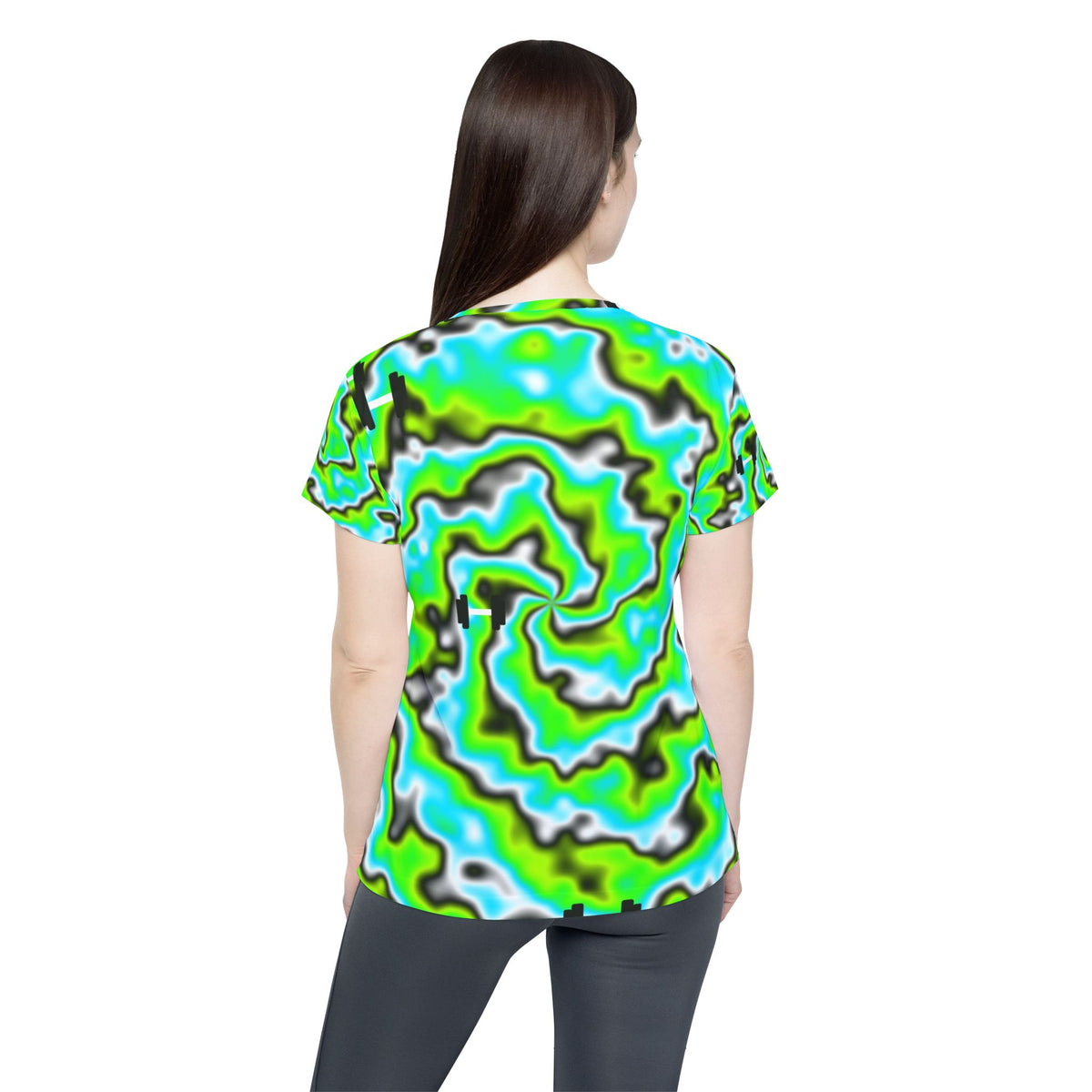 Training & Gym Lime Riot Tie-Dye Spin Women's Sports Jersey