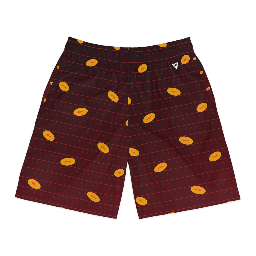 Football Crimson Blaze Gridiron Men's Athletic Shorts with Pockets