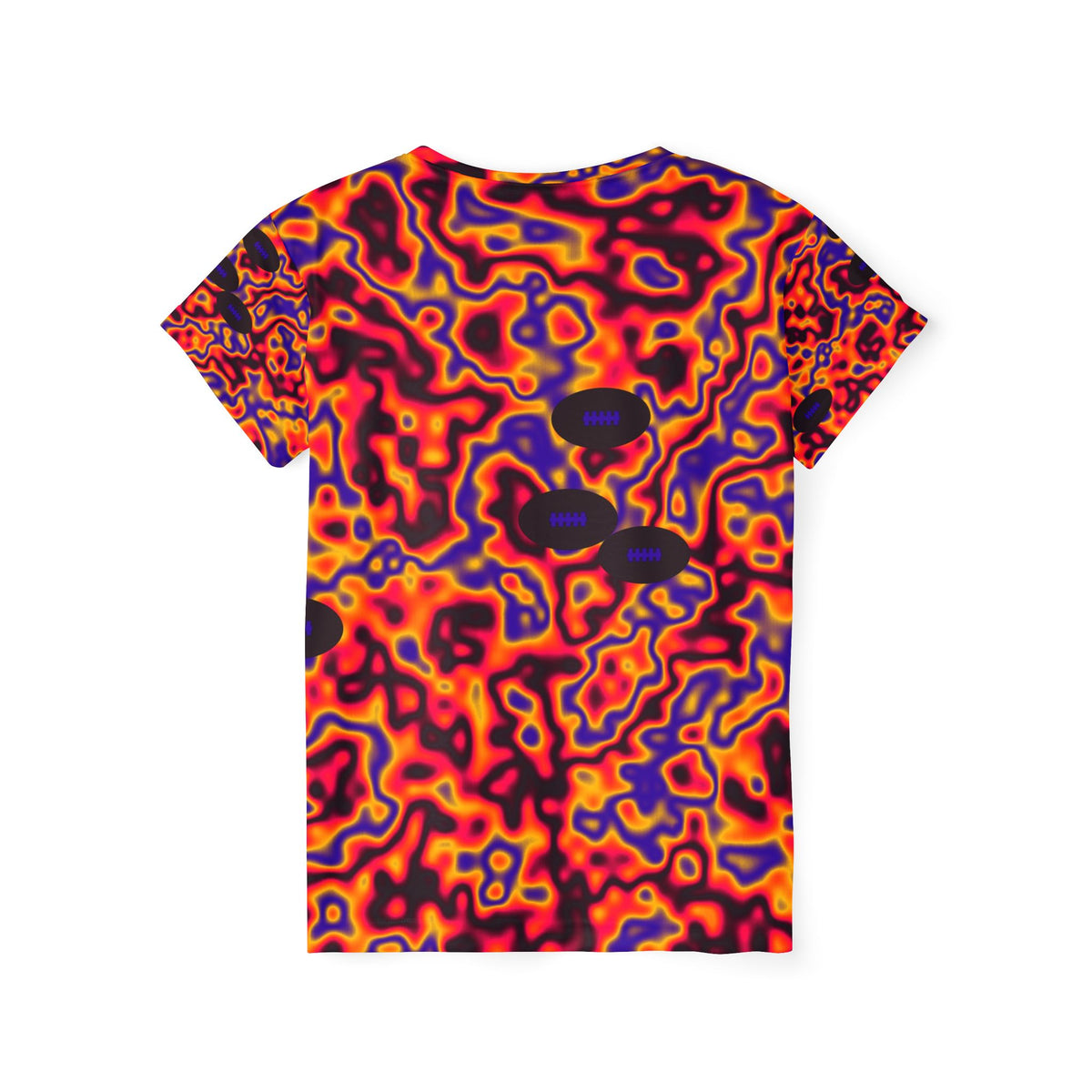 Football Hot Lava Marble Flow Women's Sports Jersey