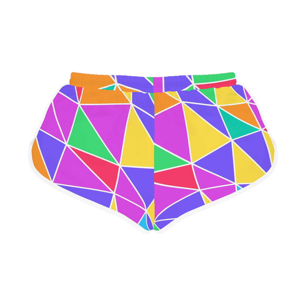 Women's Prism Shards Relaxed Shorts – Colorful All-Over Print Running & Workout Shorts