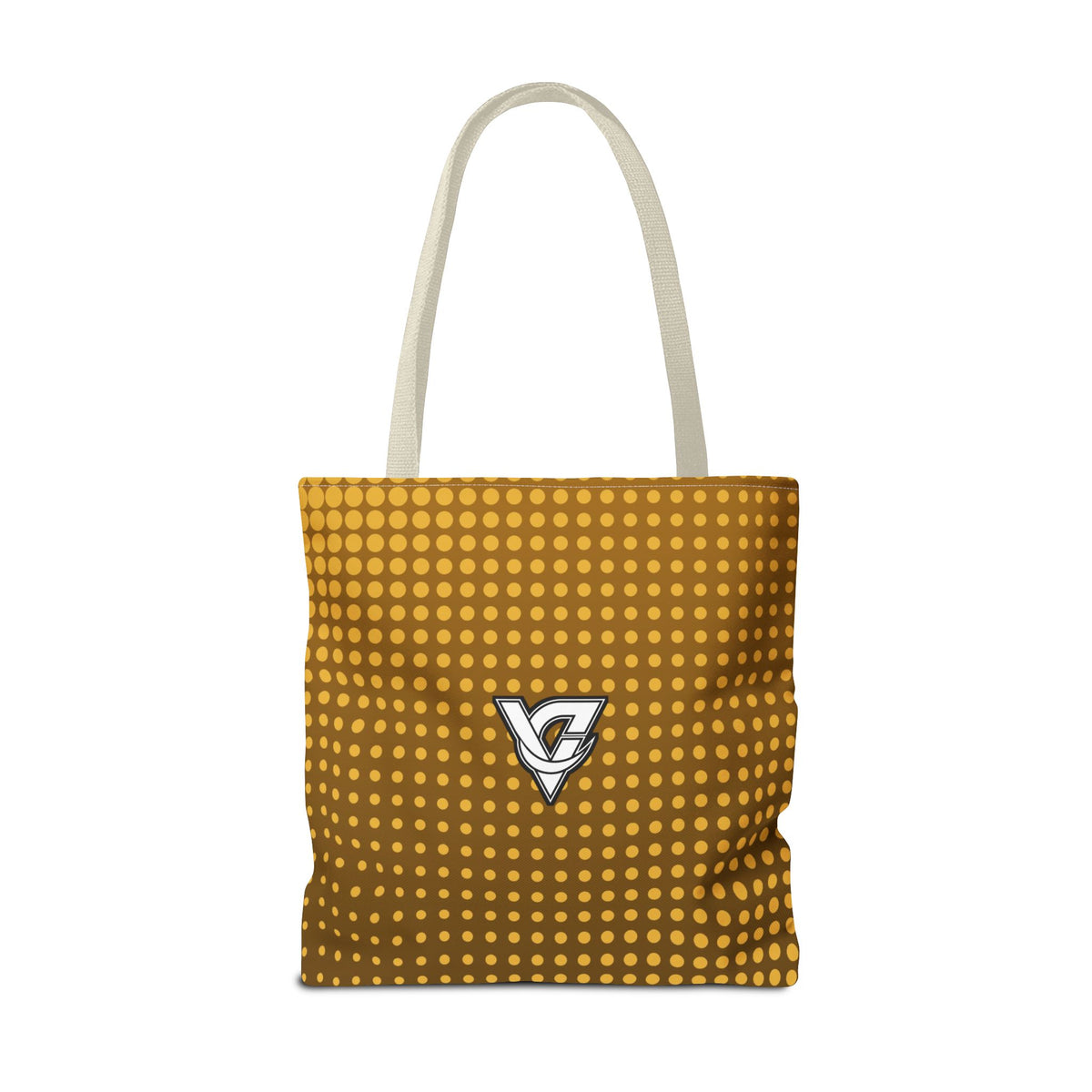 Harvest Gold Halftone Tote Bag — All-Over Print Gym & Everyday Tote