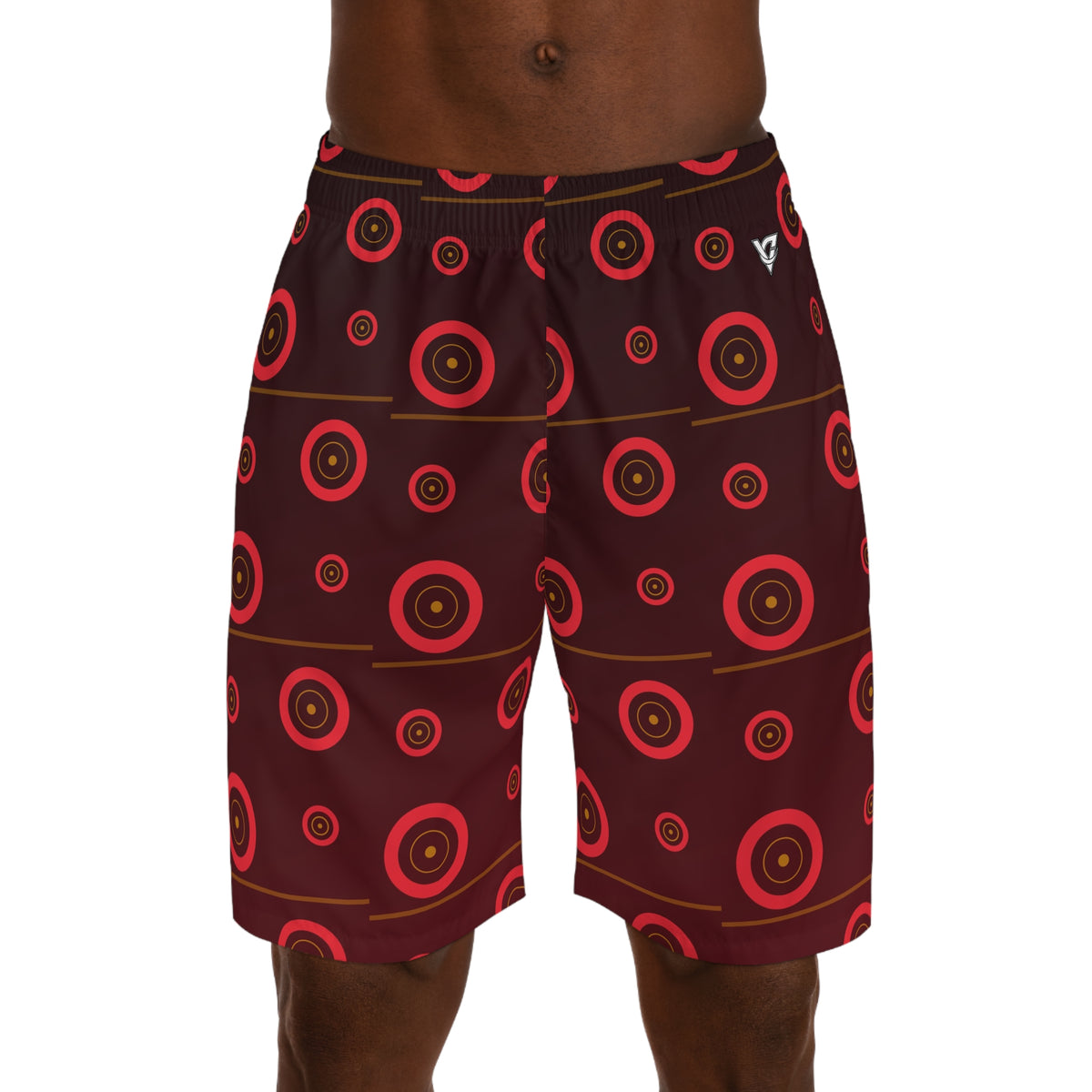 Training & Gym Crimson Blaze Iron Plate Men's Athletic Shorts with Pockets