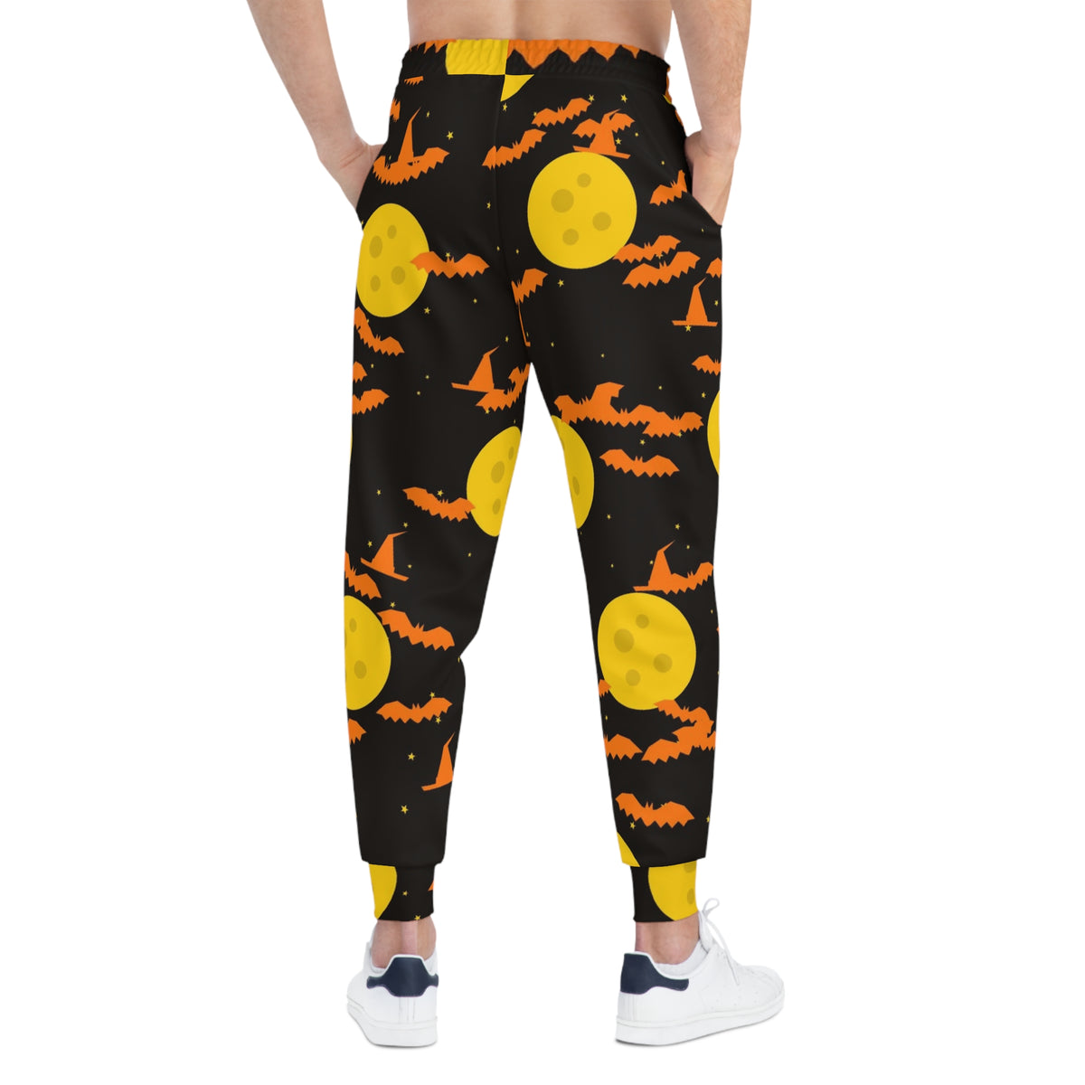 Halloween Candy Corn Haunted Moon Men's Joggers – All-Over Print Athletic Jogger Pants