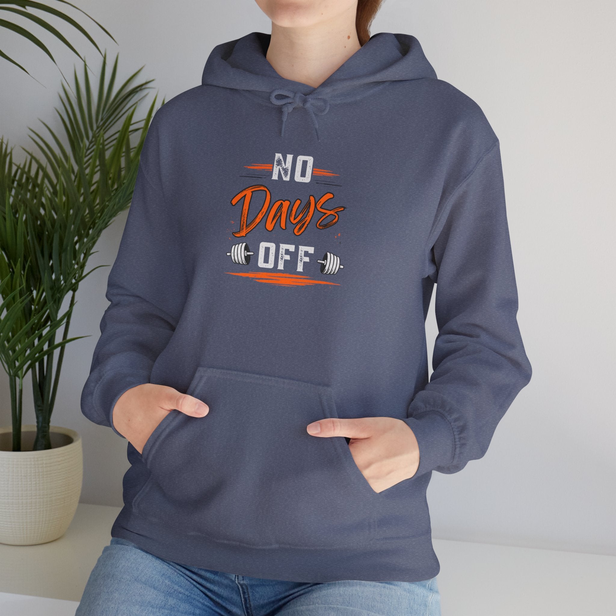 No Days Off | Heavy Hooded Sweatshirt