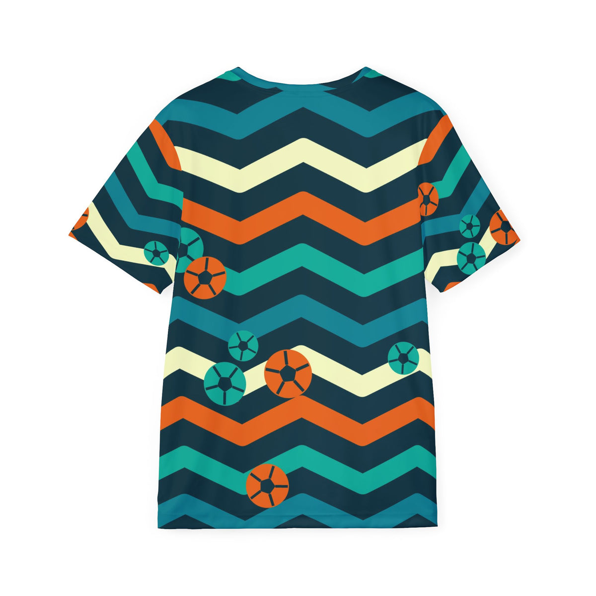 Soccer Peacock Chevron Rush Men's Sports Jersey