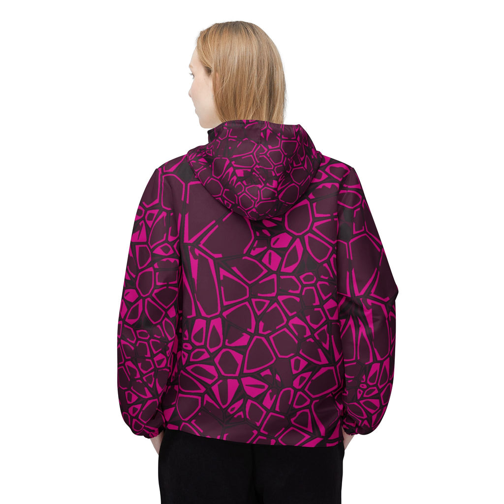 Berry Leopard Women's Windbreaker Jacket