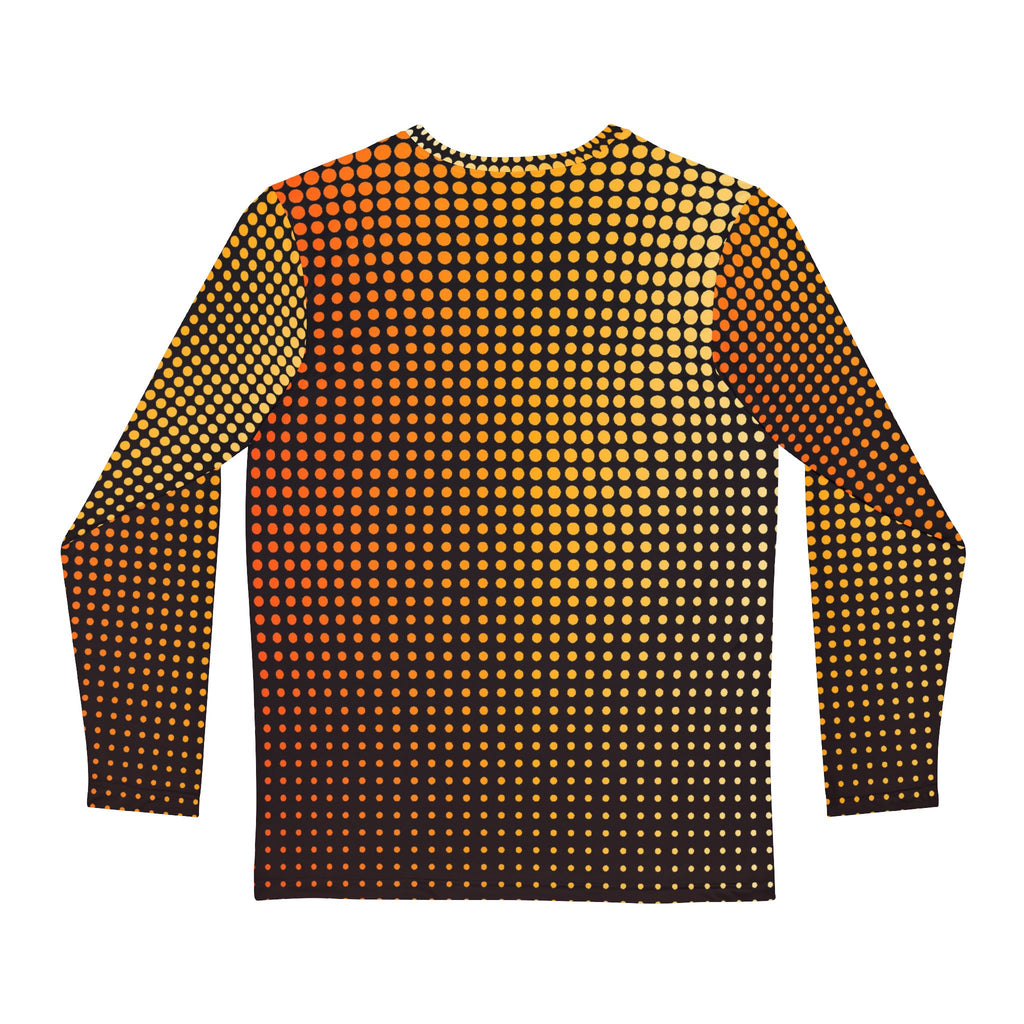 Blaze Halftone Men's Long Sleeve Athletic Shirt