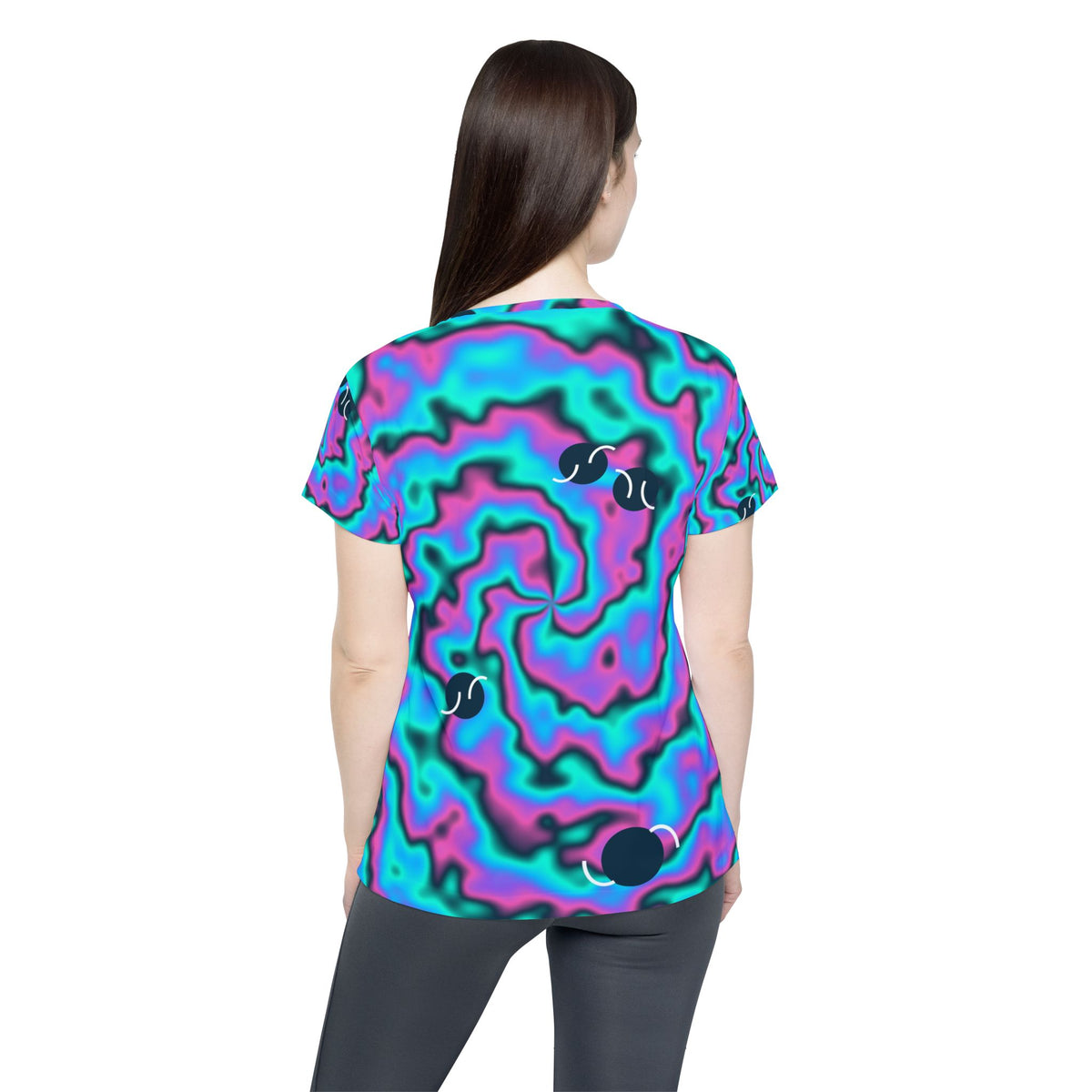 Tennis Neon Lagoon Tie-Dye Spin Women's Sports Jersey